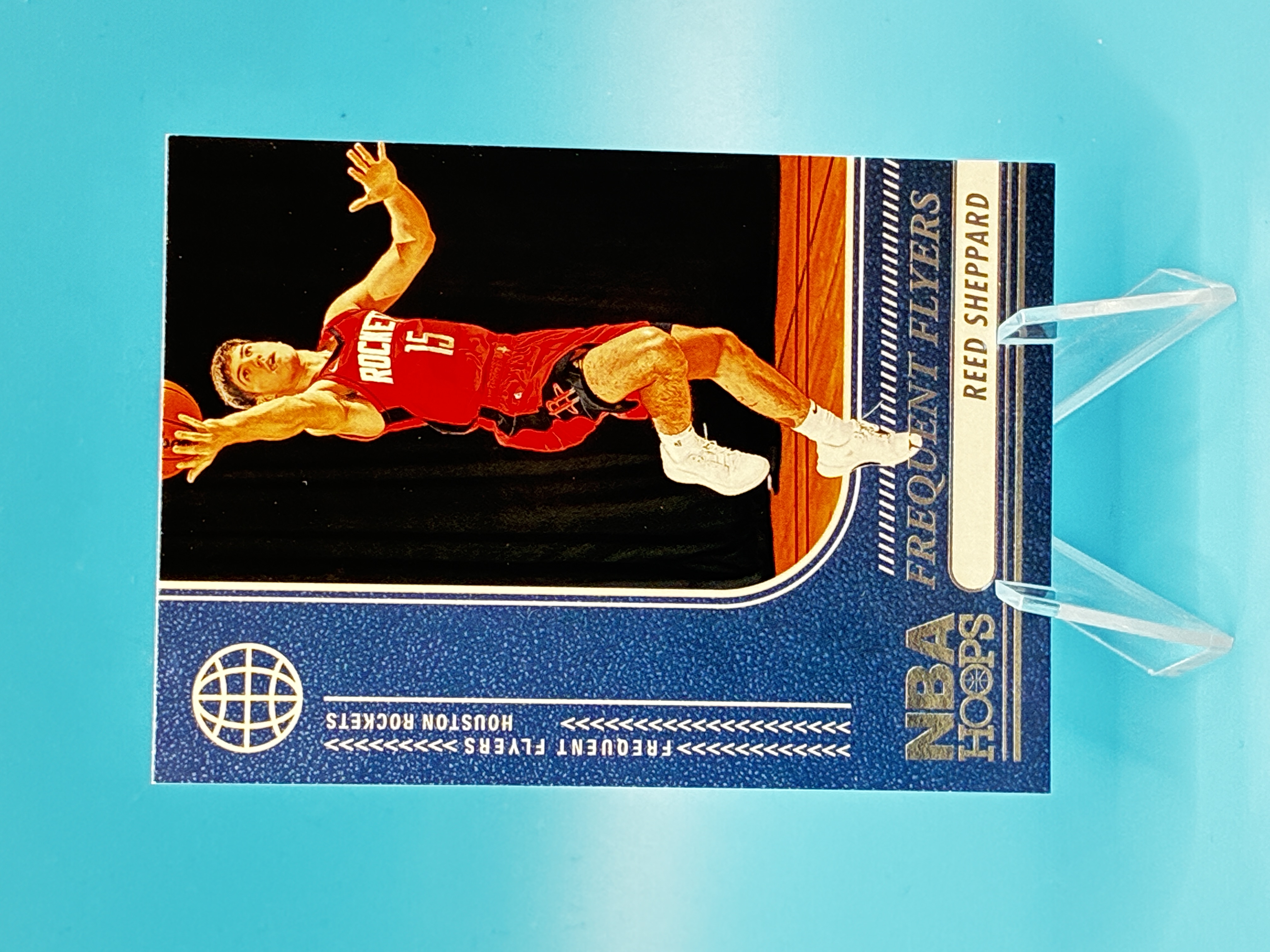 2024/2025 Panini Hoops Reed Sheppard Frequent Flyers #4 Houston Rockets – Vorderseite