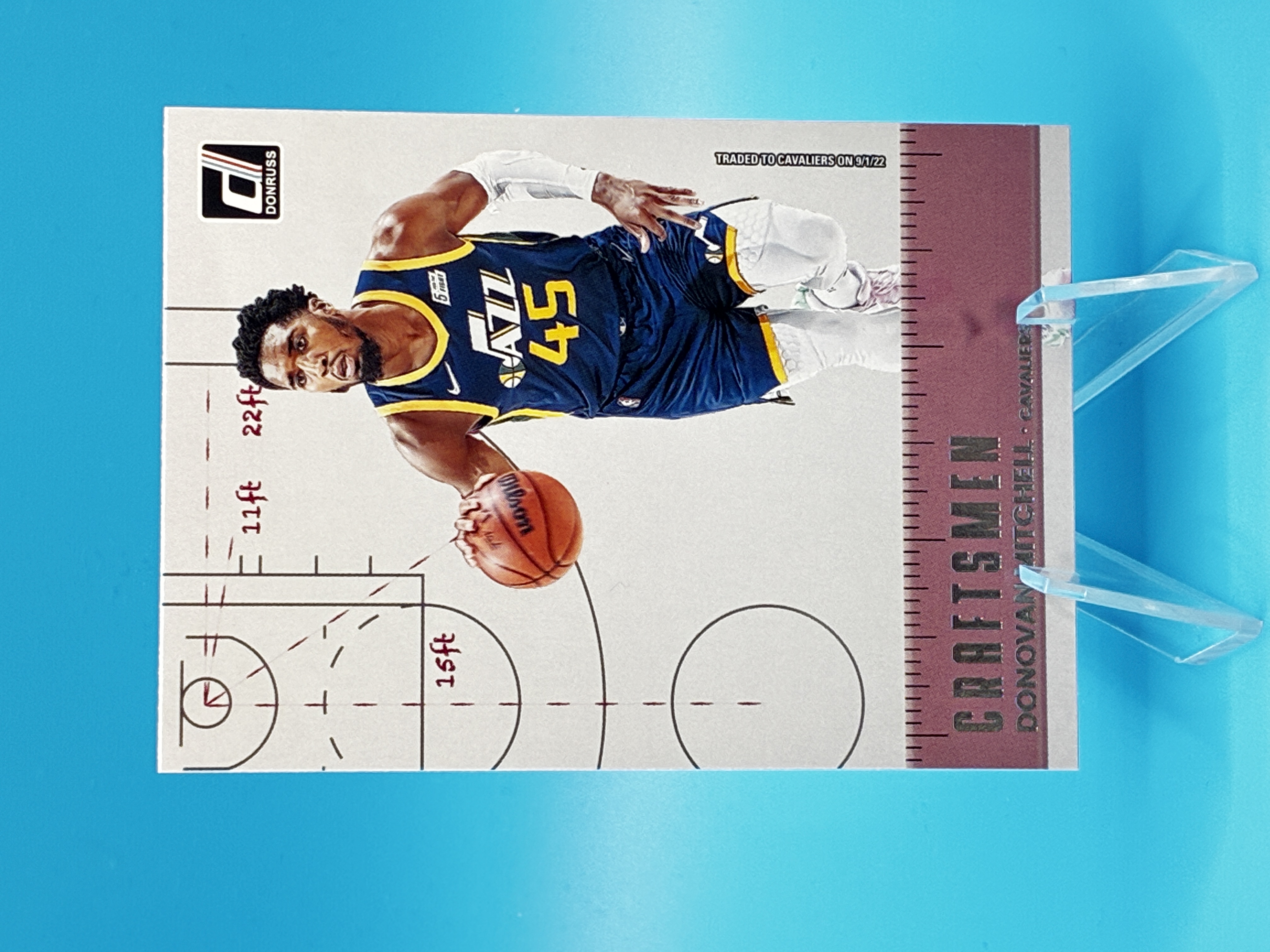 2022/2023 Panini Donruss Donovan Mitchell Craftsmen #15 Cleveland Cavaliers – Vorderseite