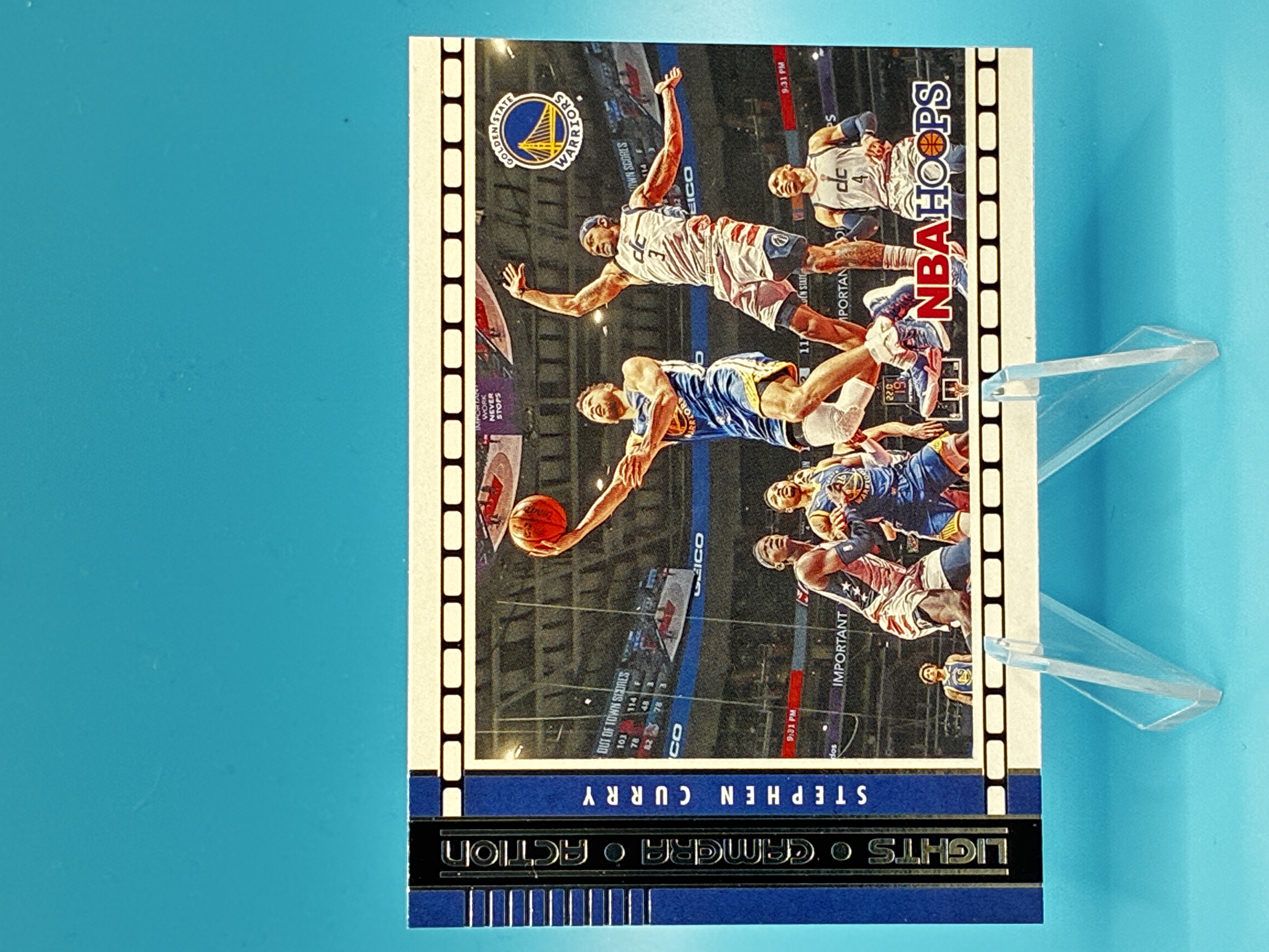 2021/2022 Panini Hoops Stephen Curry Lights Camera Action #20 Golden State Warriors – Vorderseite
