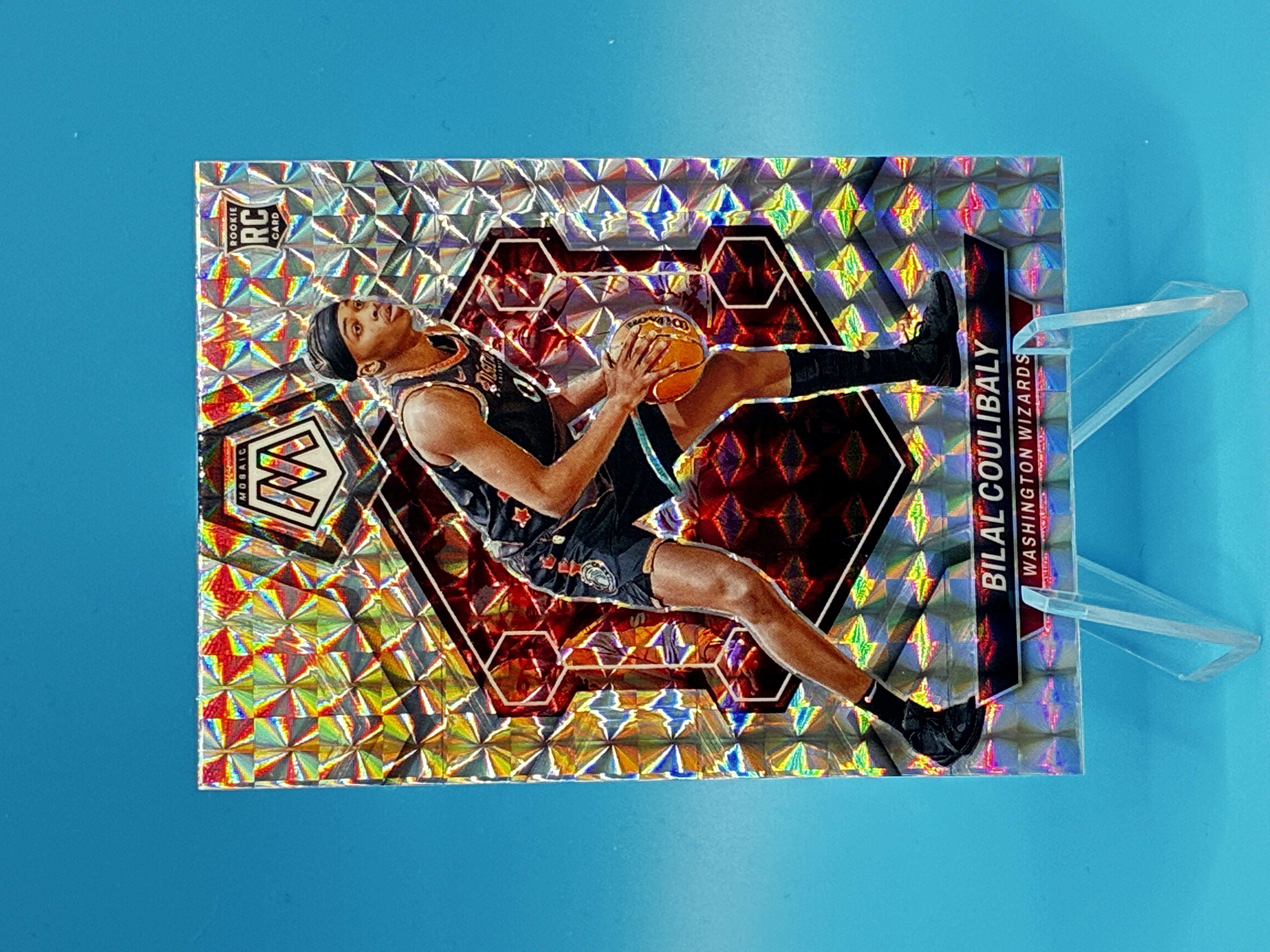 2023/2024 Panini Mosaic Bilal Coulibaly Prizm #235 Washington Wizards – Vorderseite