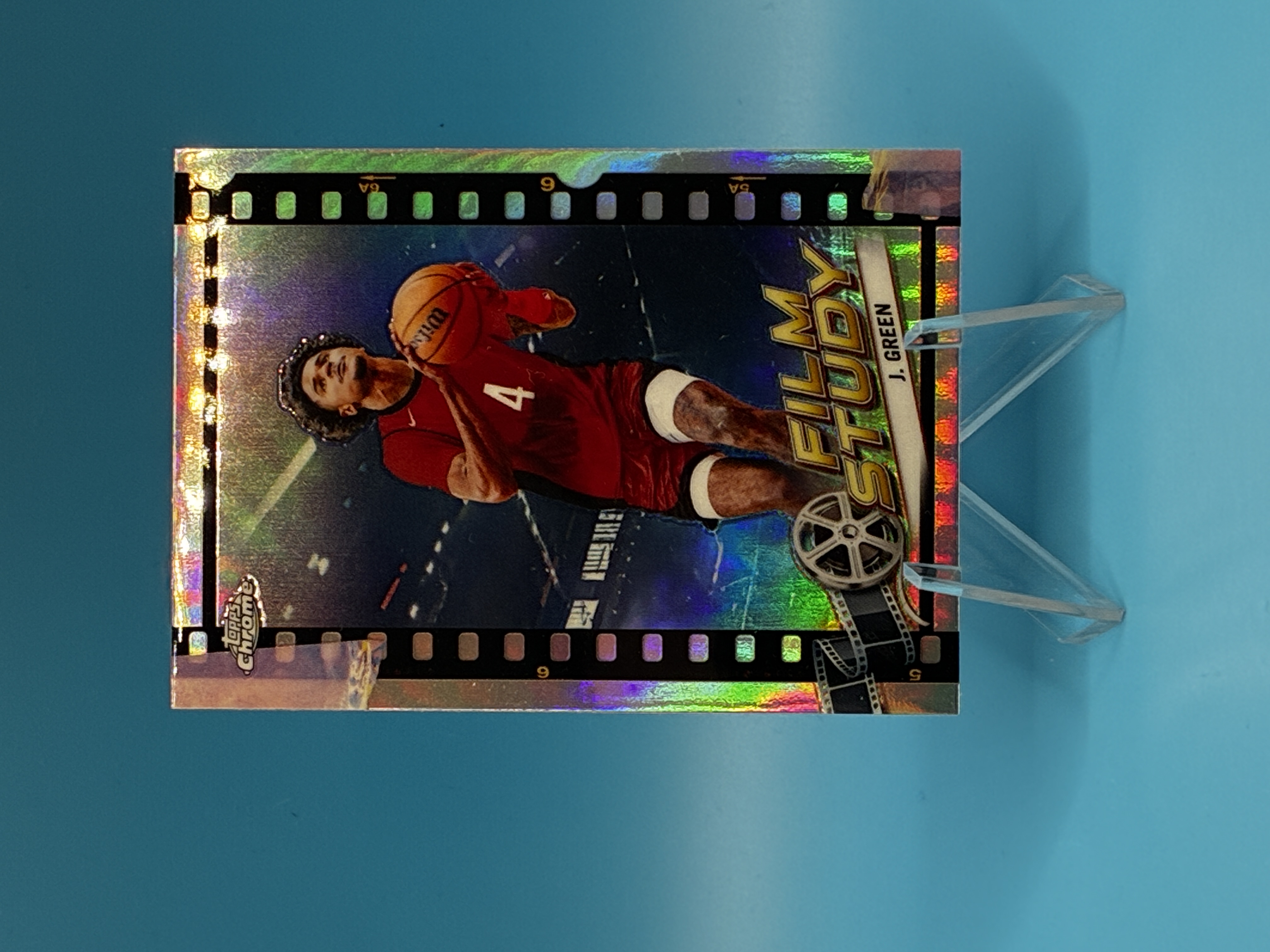 2023/2024 Topps Chrome Jalen Green Refractor Film Study #FS-7 Houston Rockets – Vorderseite