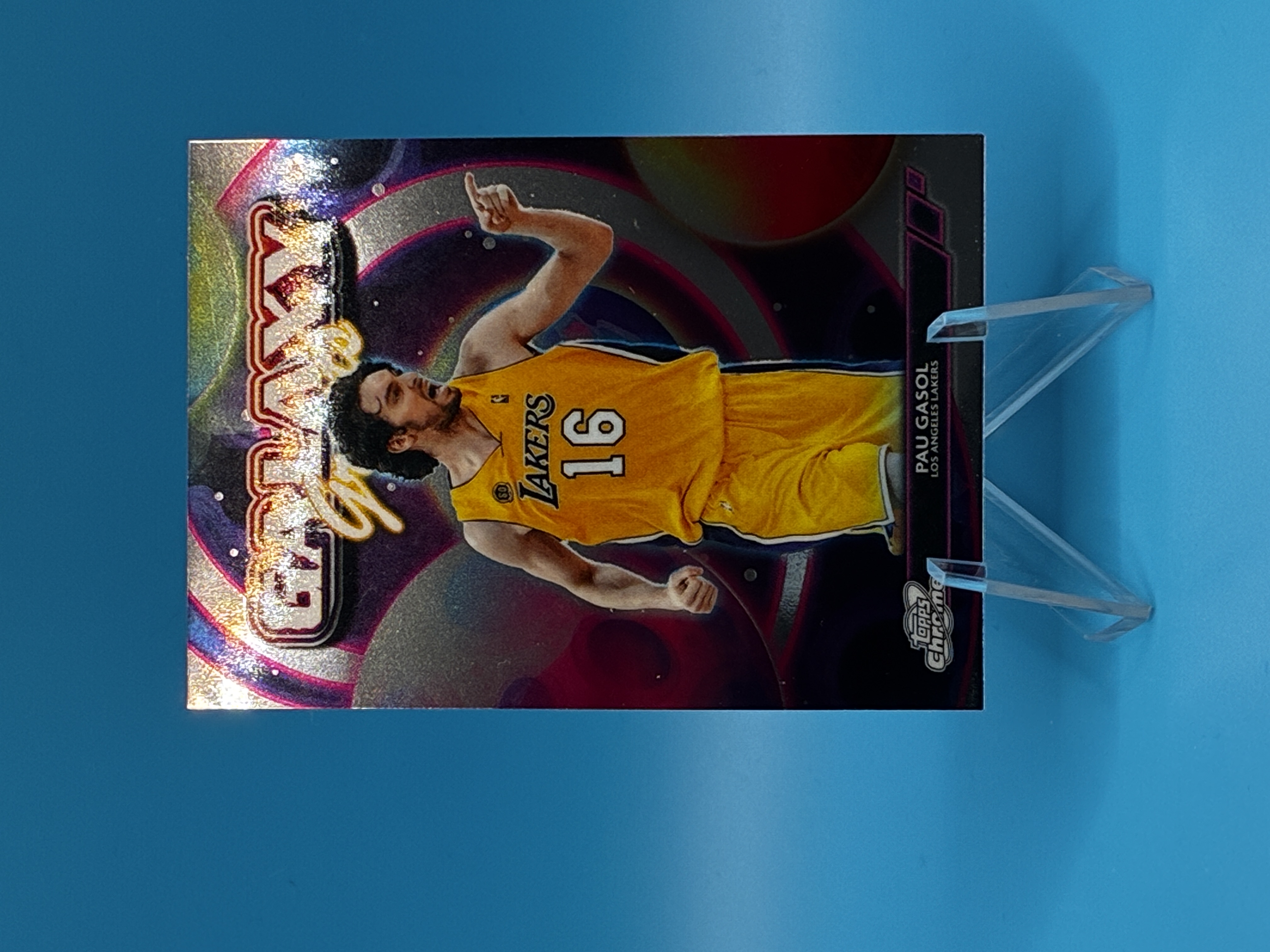 2023/2024 Topps Chrome Pau Gasol Refractor Galaxy Greats #GG-34 Los Angeles Lakers – Vorderseite