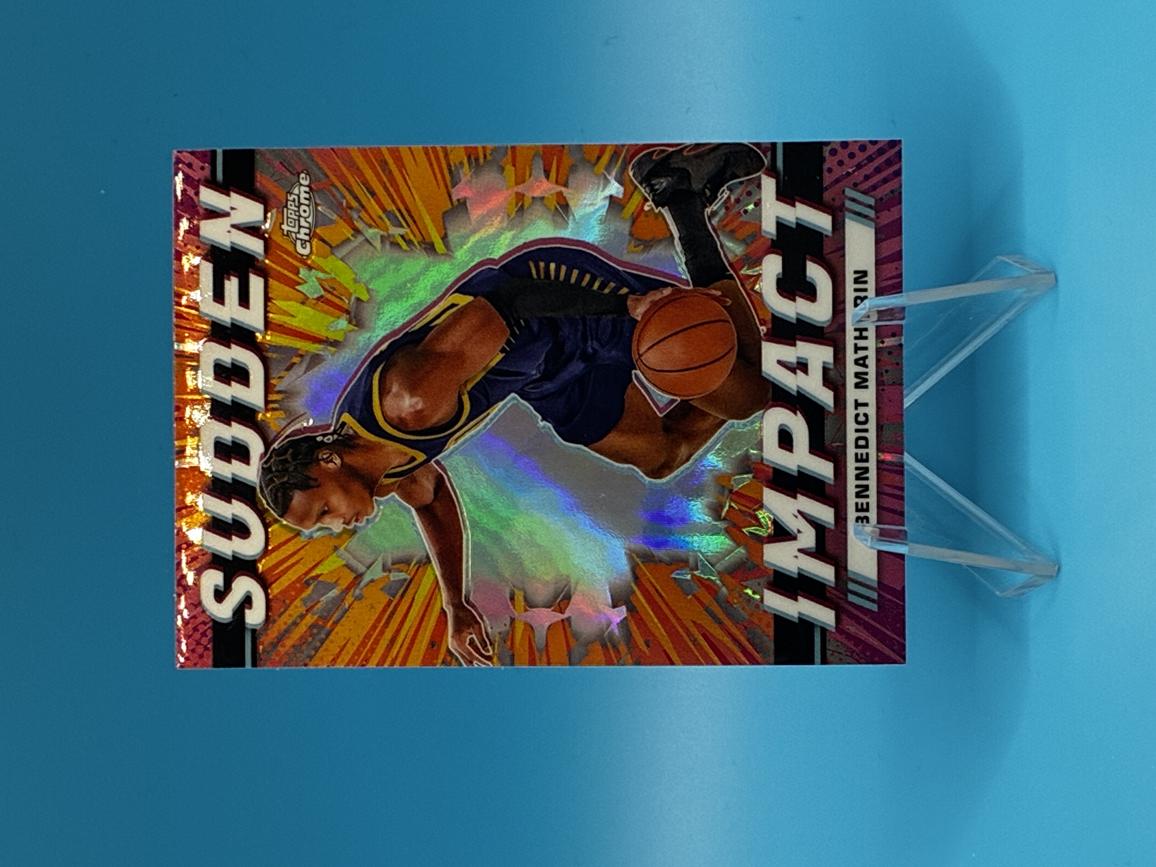 2023/2024 Topps Chrome Benedict Mathurin Sudden Impact #SI-25 Indiana Pacers – Vorderseite