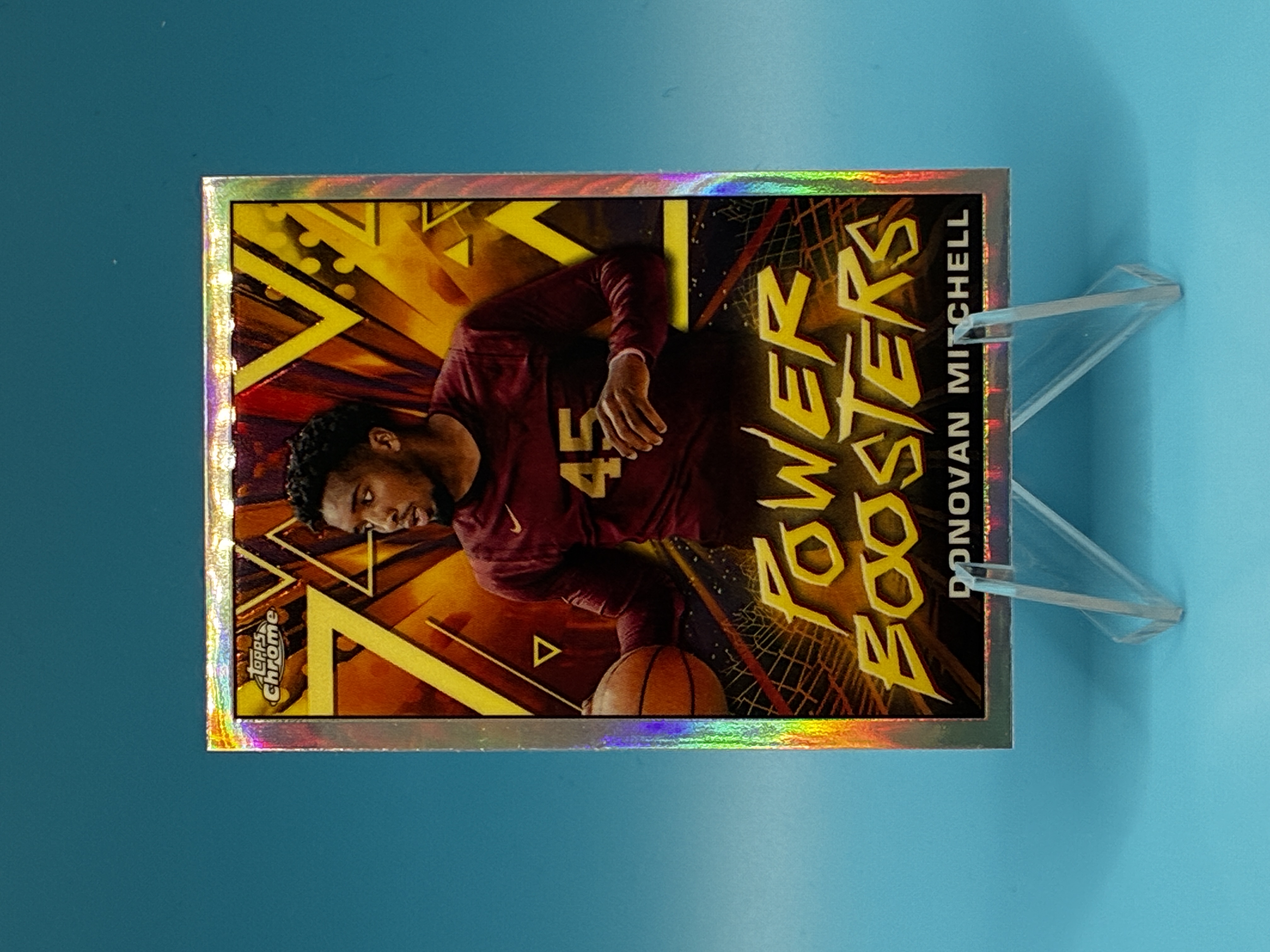 2023/2024 Topps Chrome Donovan Mitchell Power Boosters #PB-4 Cleveland Cavaliers – Vorderseite