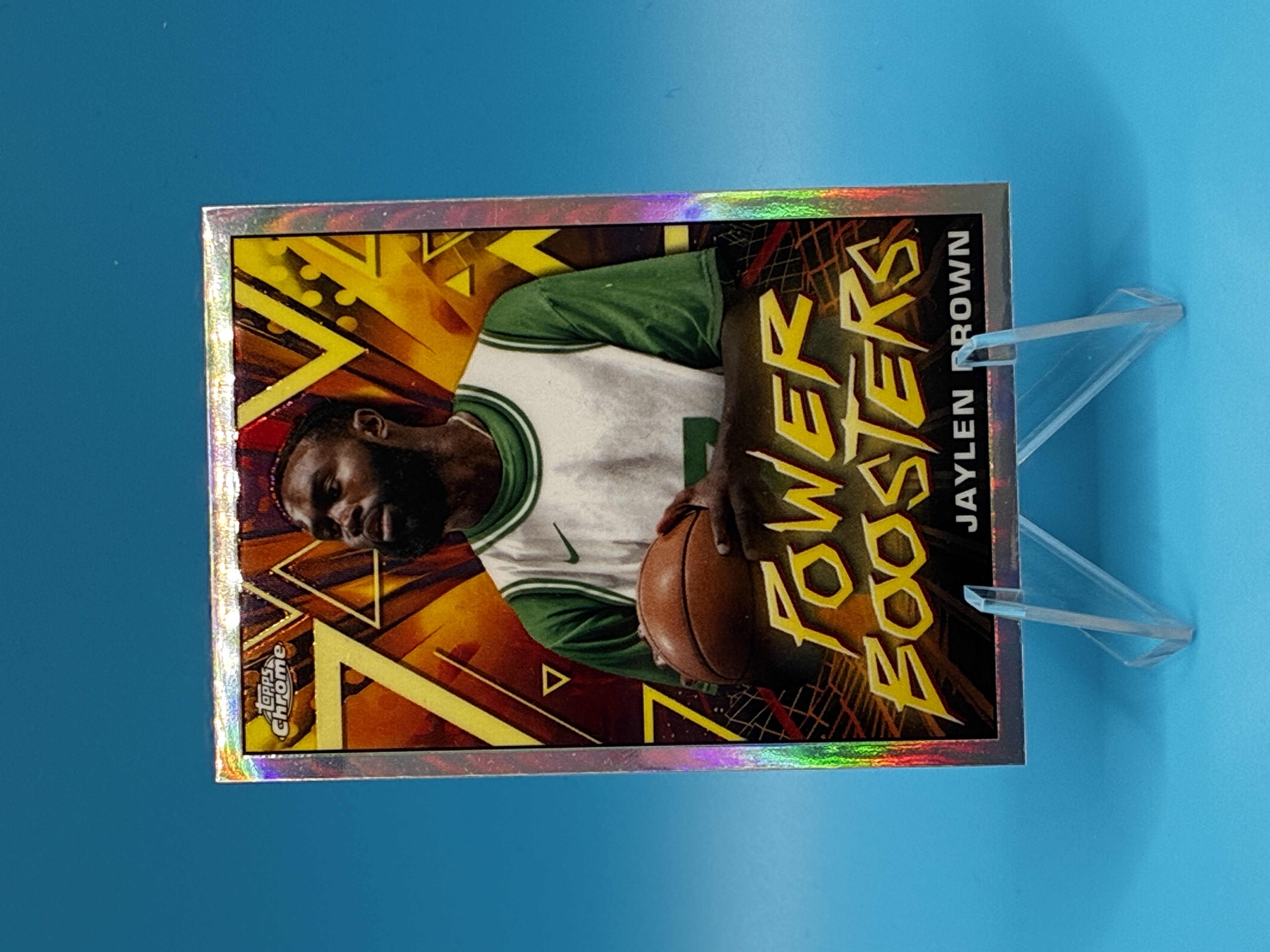 2023/2024 Topps Chrome Jaylen Brown Power Boosters #PB-9 Boston Celtics – Vorderseite