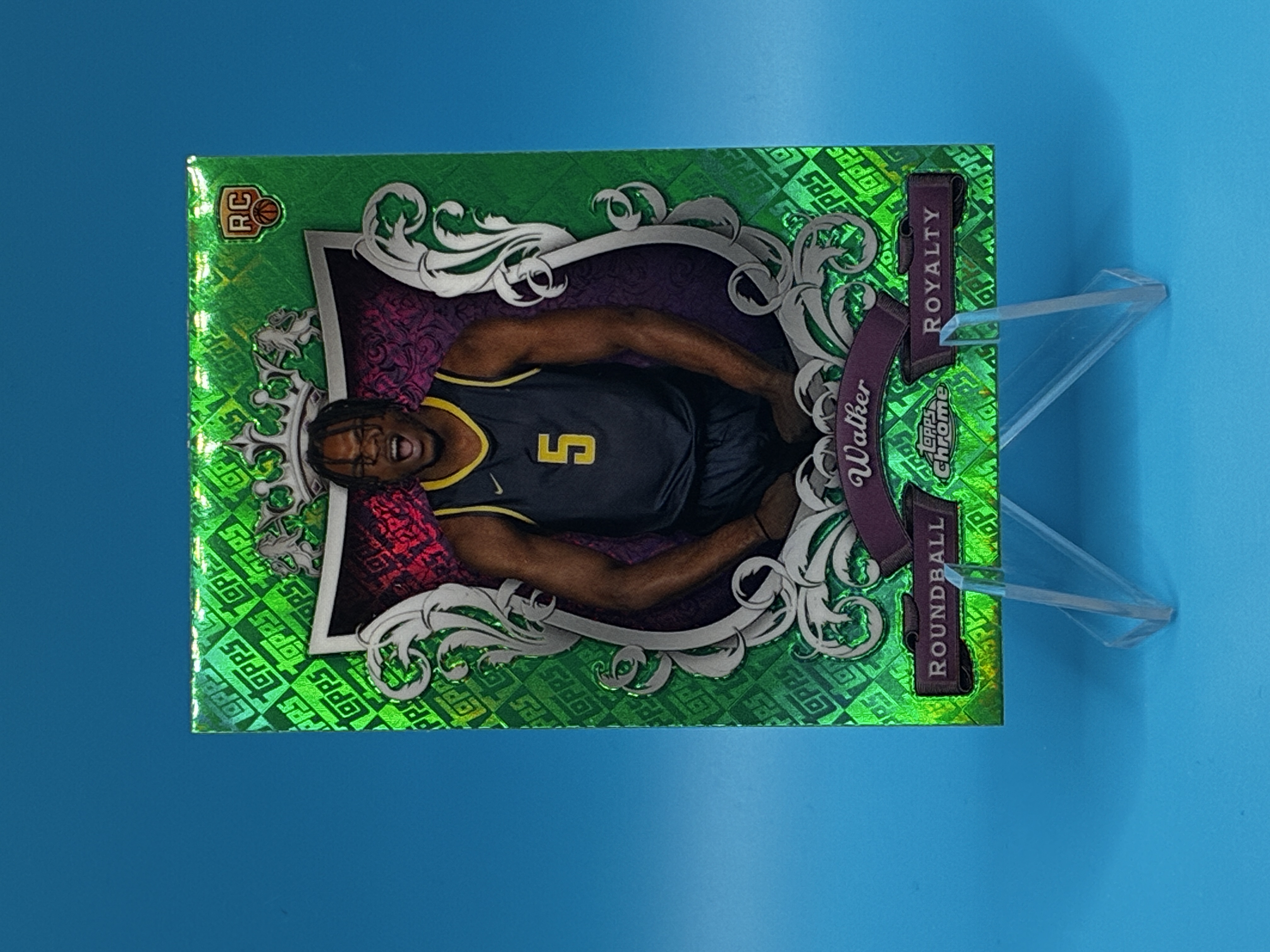 2023/2024 Topps Chrome Jarace Walker Green Refractor Roundball Royalty #RR-30 Indiana Pacers – Vorderseite