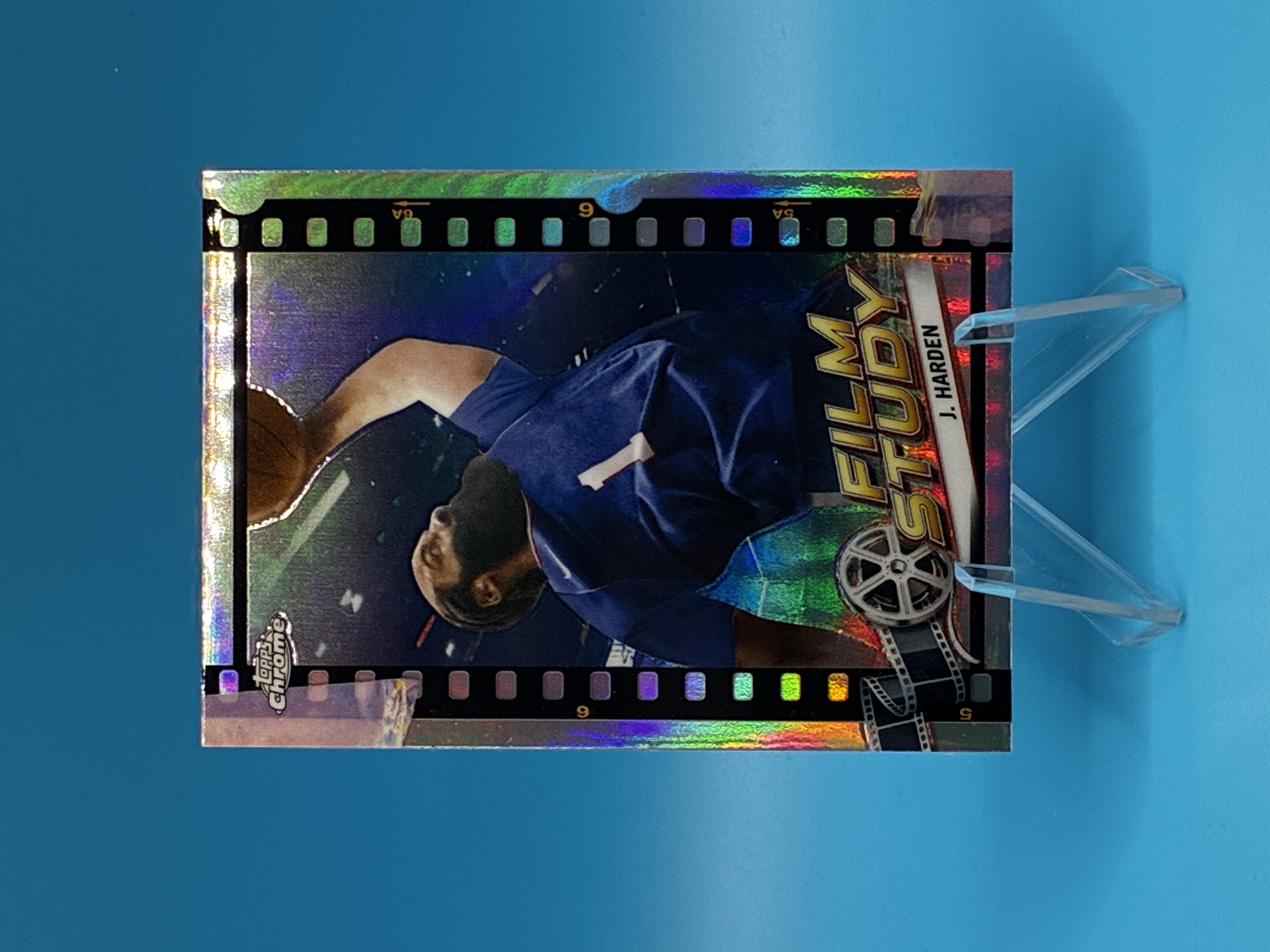 2023/2024 Topps Chrome James Harden Refractor Film Study #FS-18 Philadelphia 76ers – Vorderseite