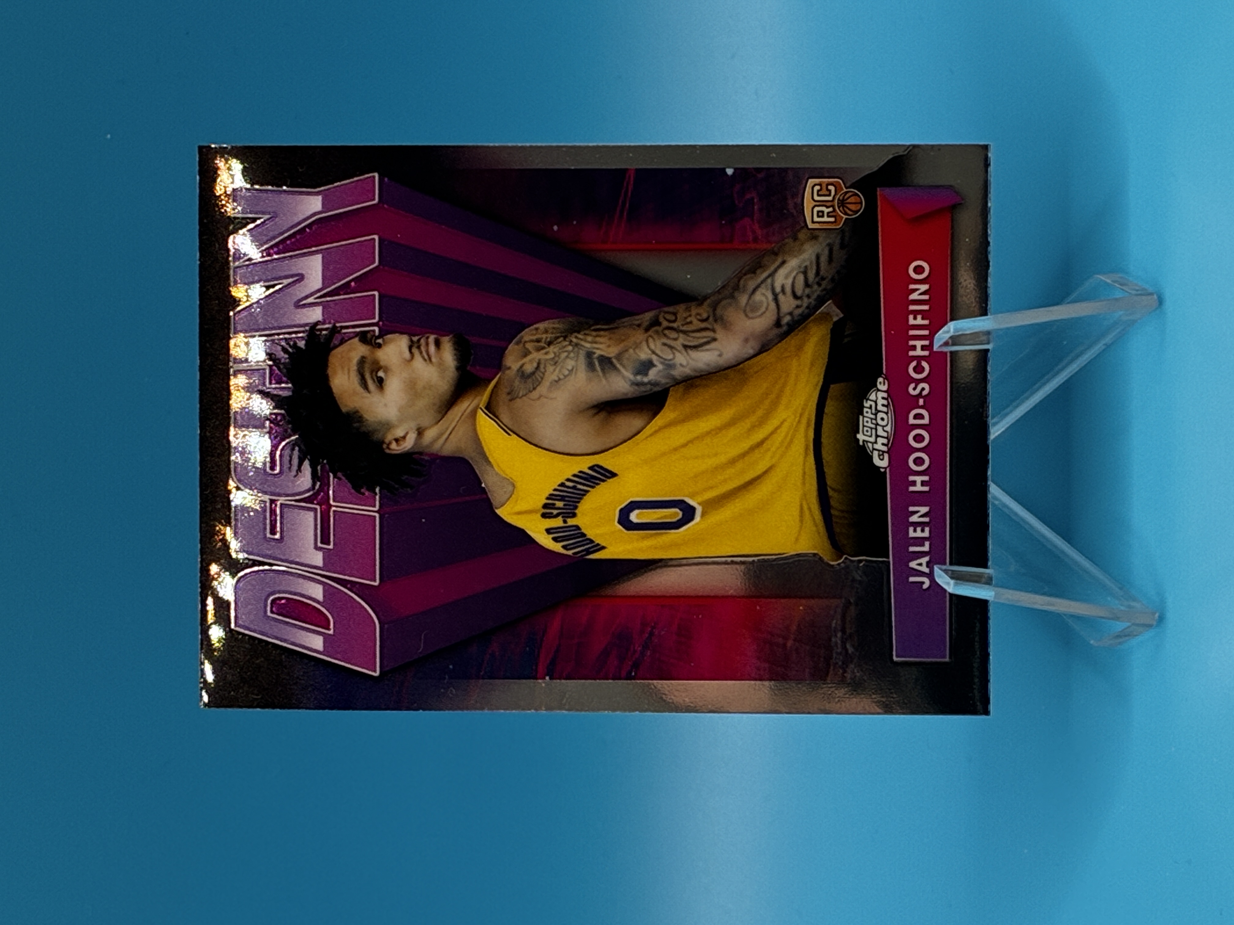 2023/2024 Topps Chrome Jalen Hood-Schifino Destiny #D-9 Los Angeles Lakers – Vorderseite