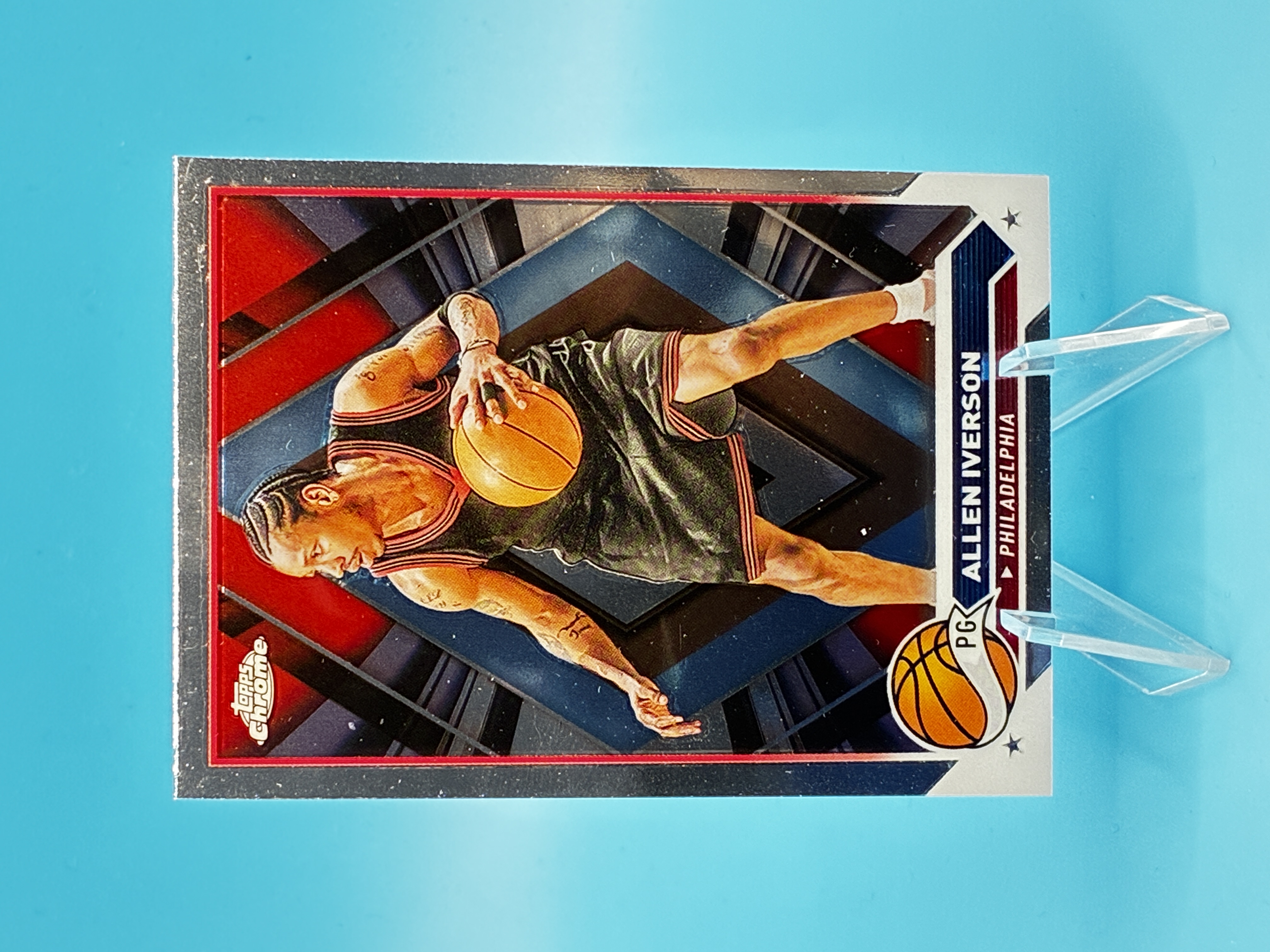 2023/2024 Topps Chrome Allen Iverson #66 Philadelphia 76ers – Vorderseite