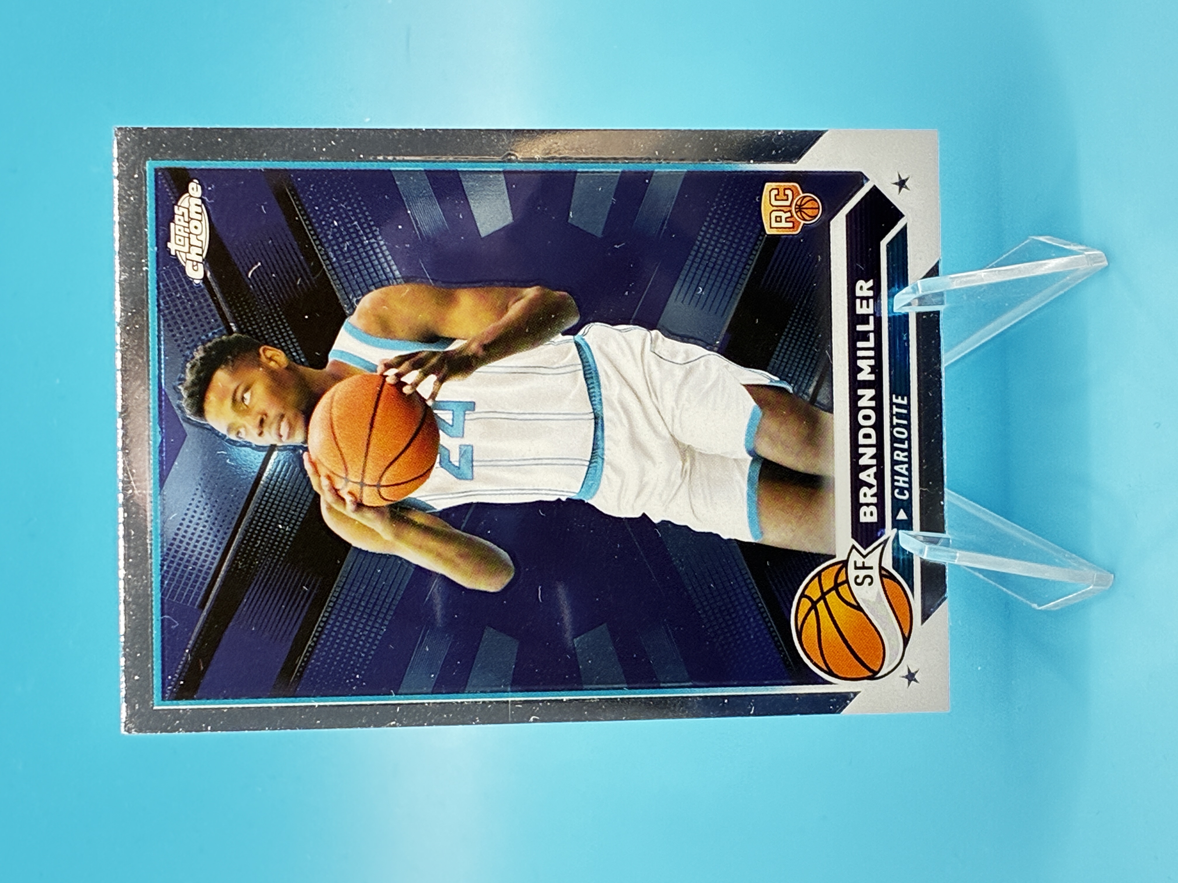 2023/2024 Topps Chrome Brandon Miller #127 Charlotte Hornets – Vorderseite