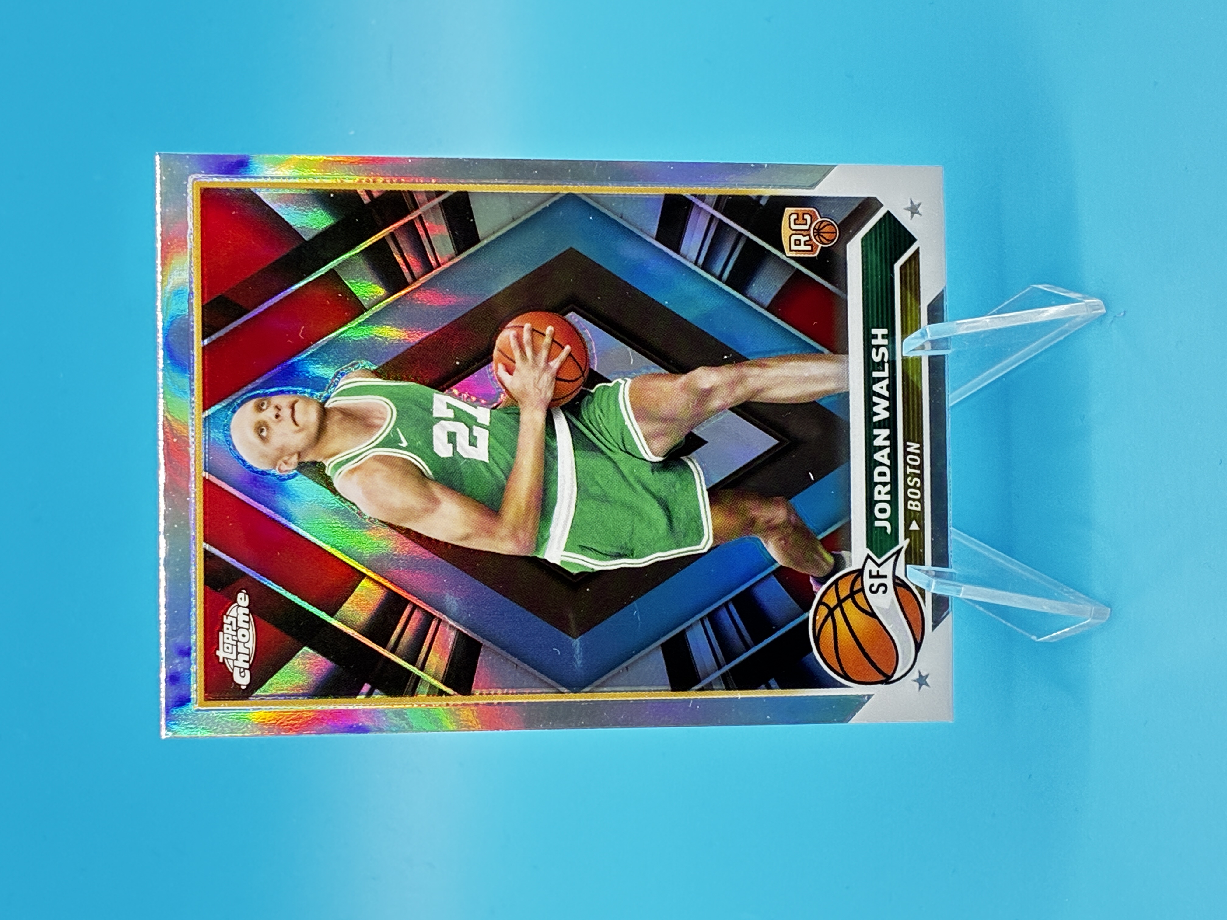 2023/2024 Topps Chrome Jordan Walsh Refractor #189 Boston Celtics – Vorderseite