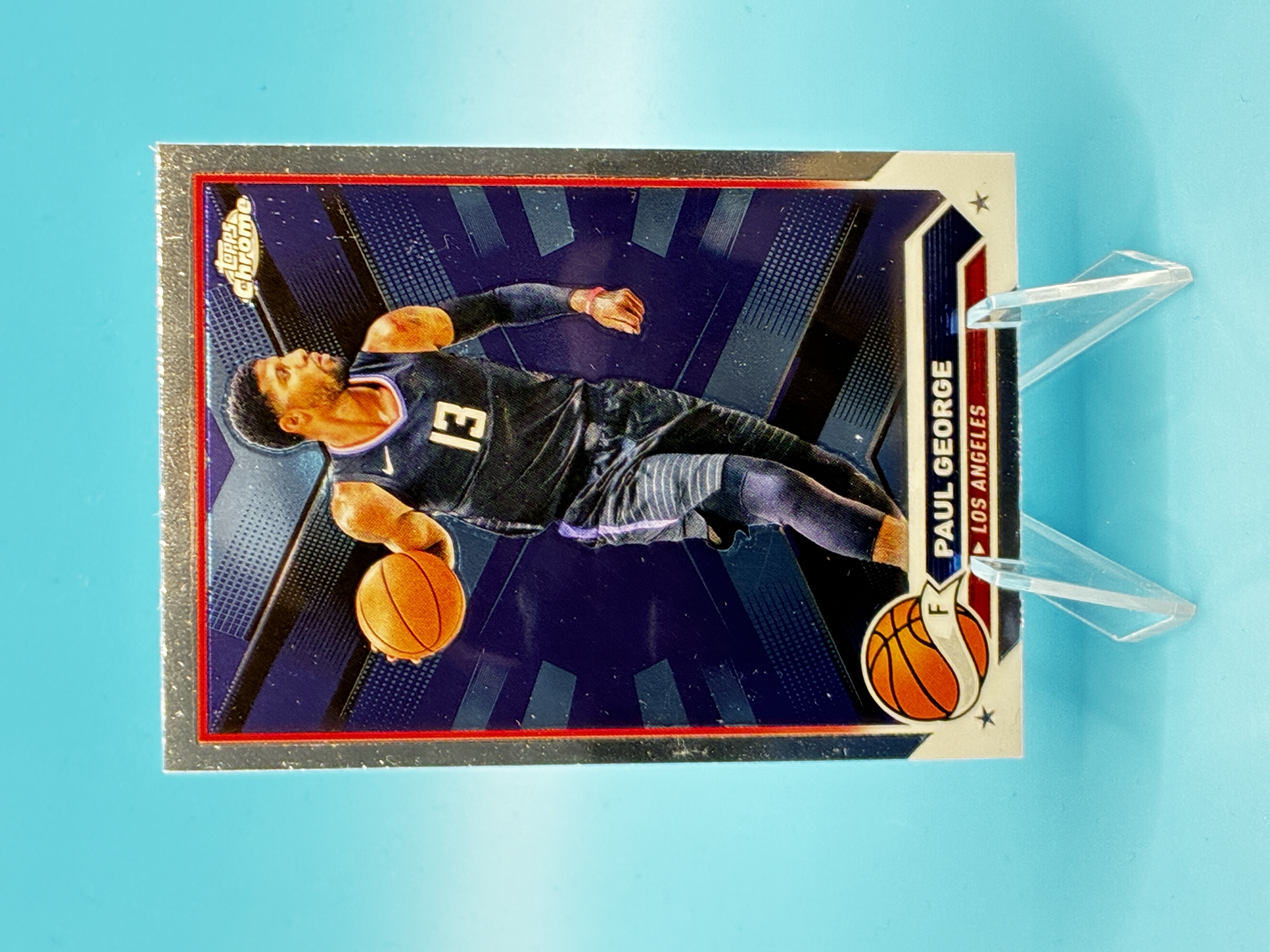 2023/2024 Topps Chrome Paul George #115 Los Angeles Clippers – Vorderseite