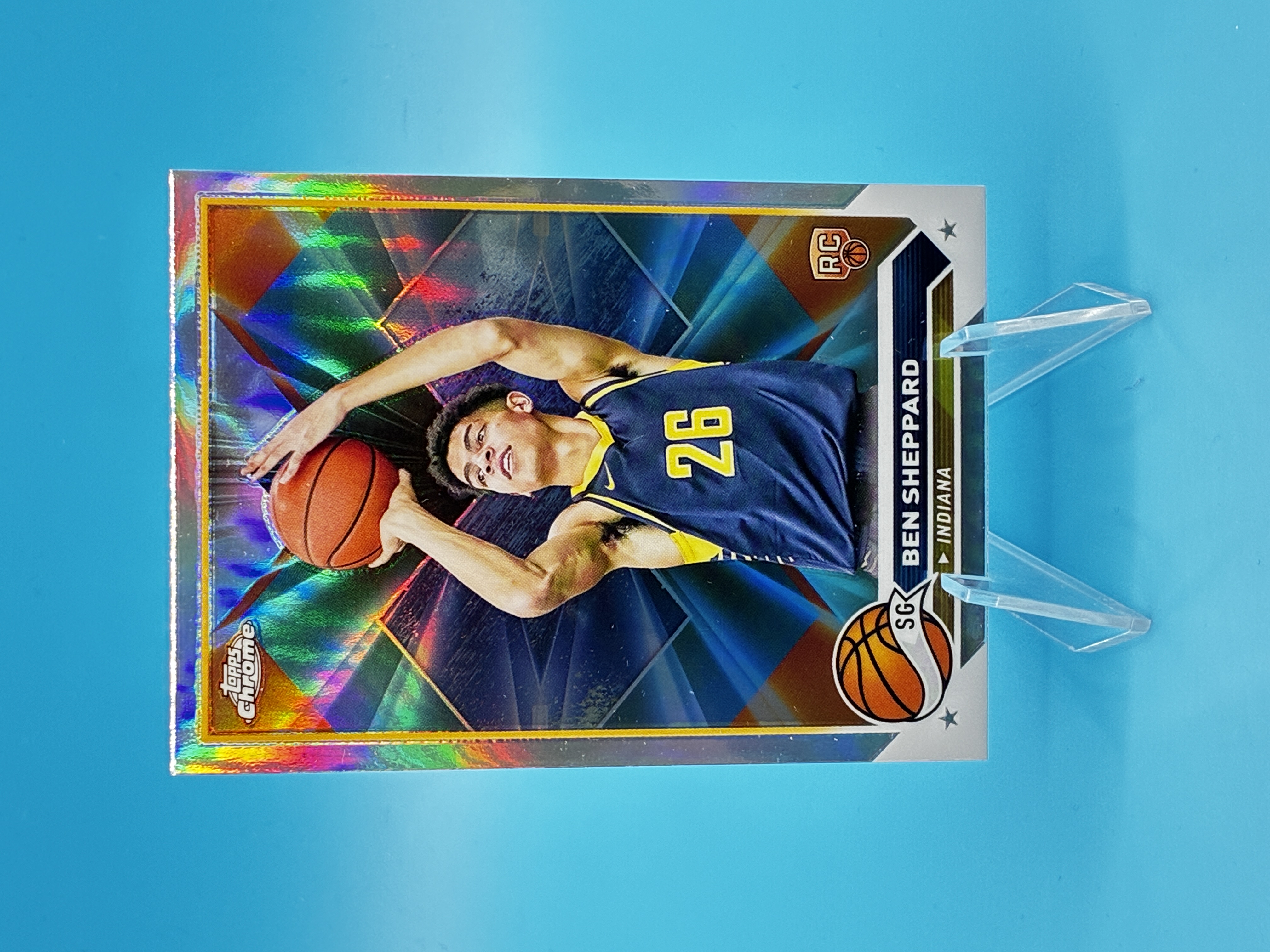 2023/2024 Topps Chrome Ben Sheppard Refractor #83 Indiana Pacers – Vorderseite