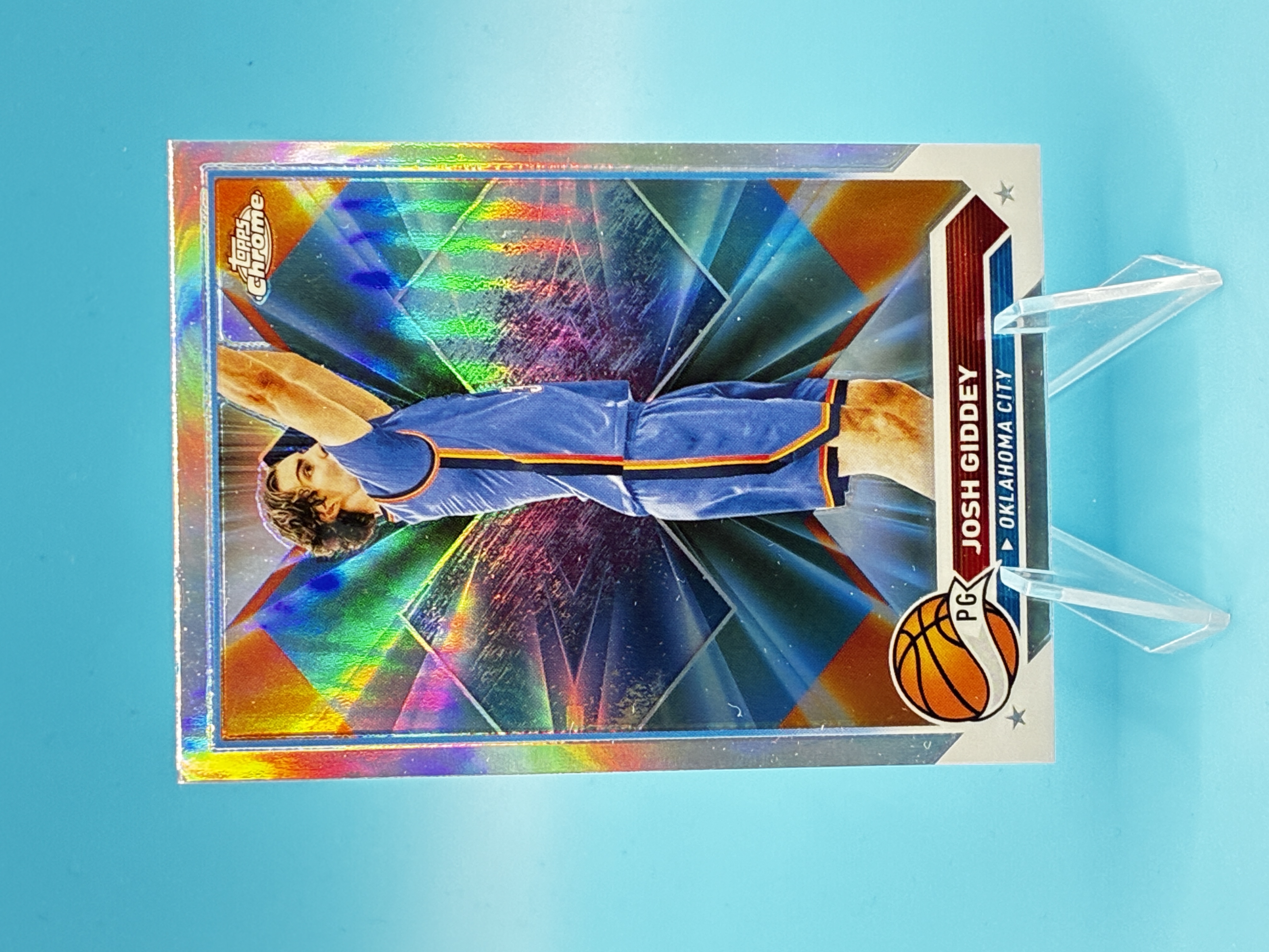 2023/2024 Topps Chrome Josh Giddey Refractor #74 Oklahoma City – Vorderseite