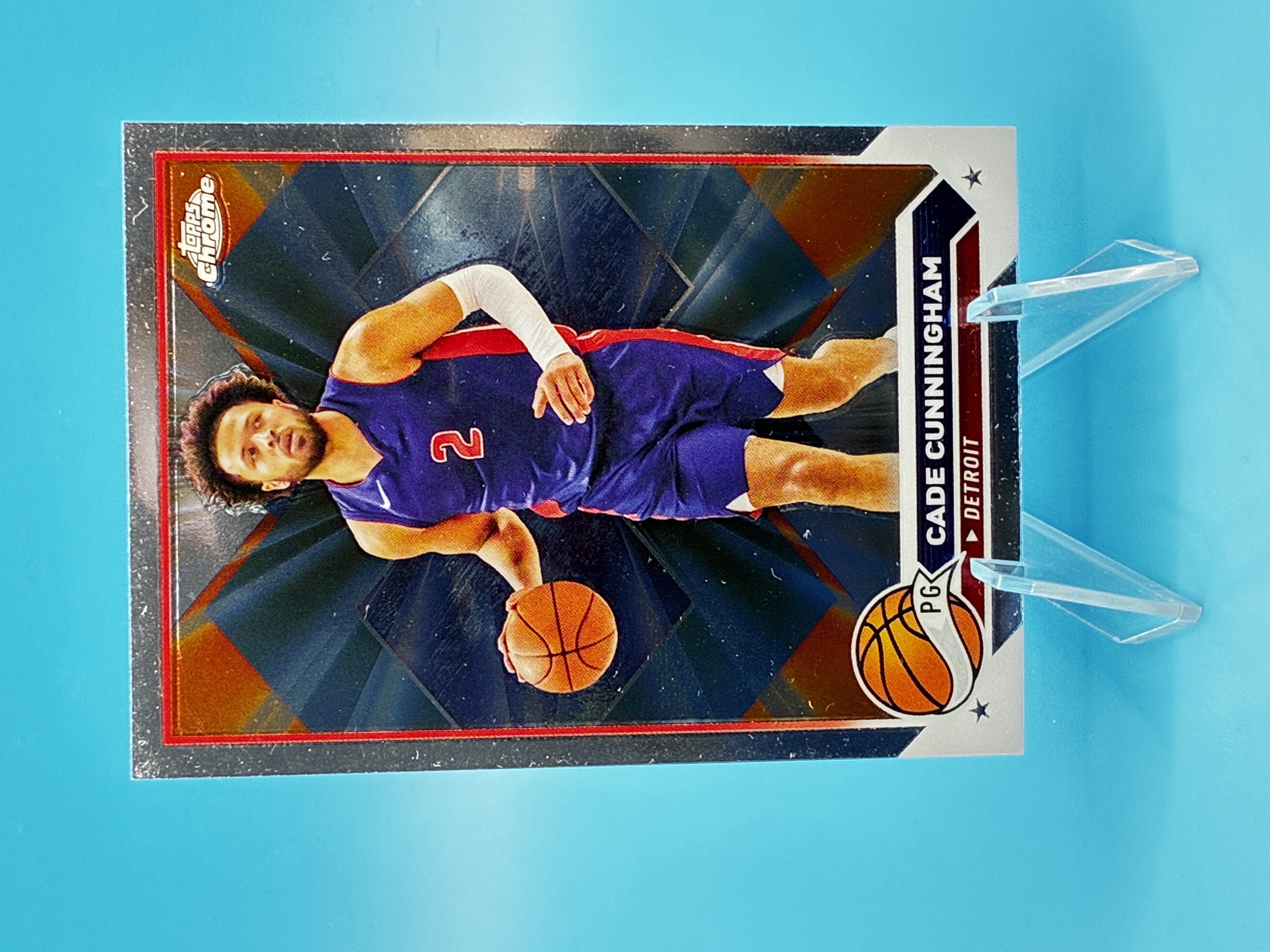 2023/2024 Topps Chrome Cade Cunningham #107 Detroit Pistons – Vorderseite