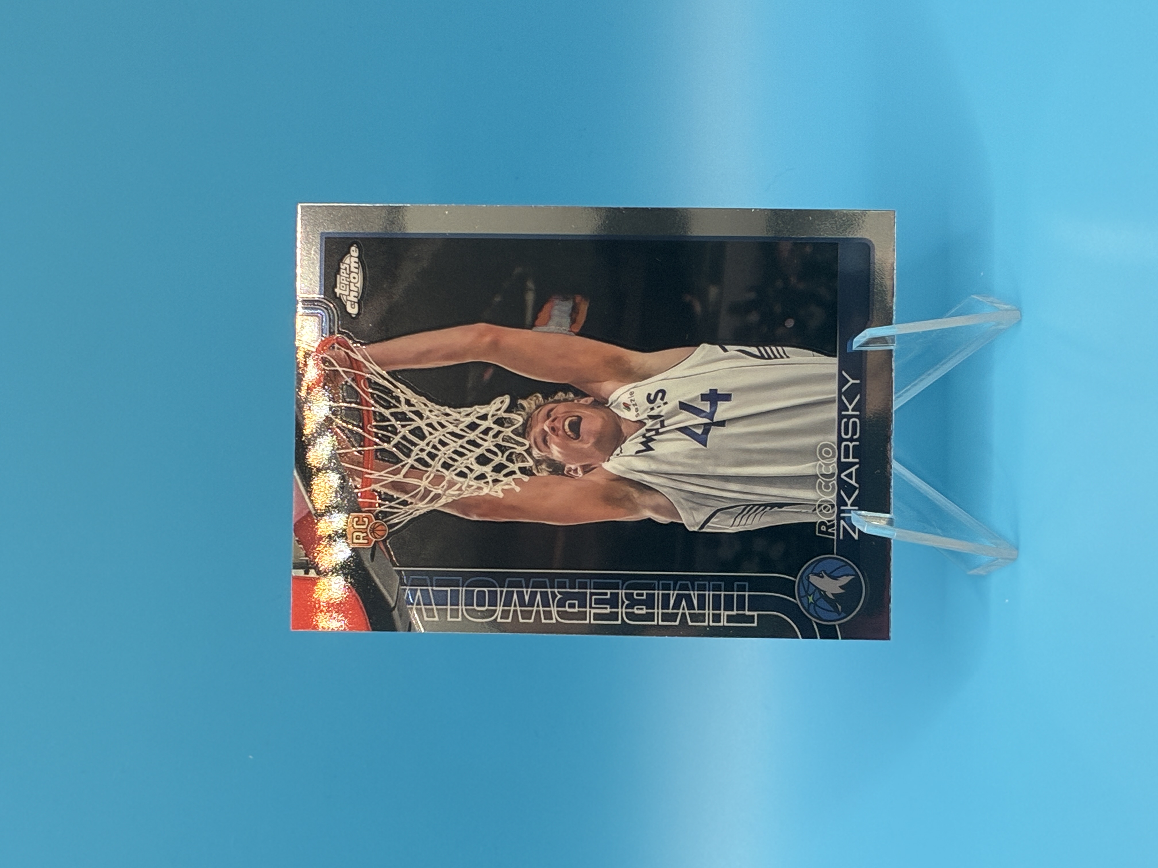 Topps Chrome Rocco Zikarsky #296 Minnesota Timberwolves – Vorderseite