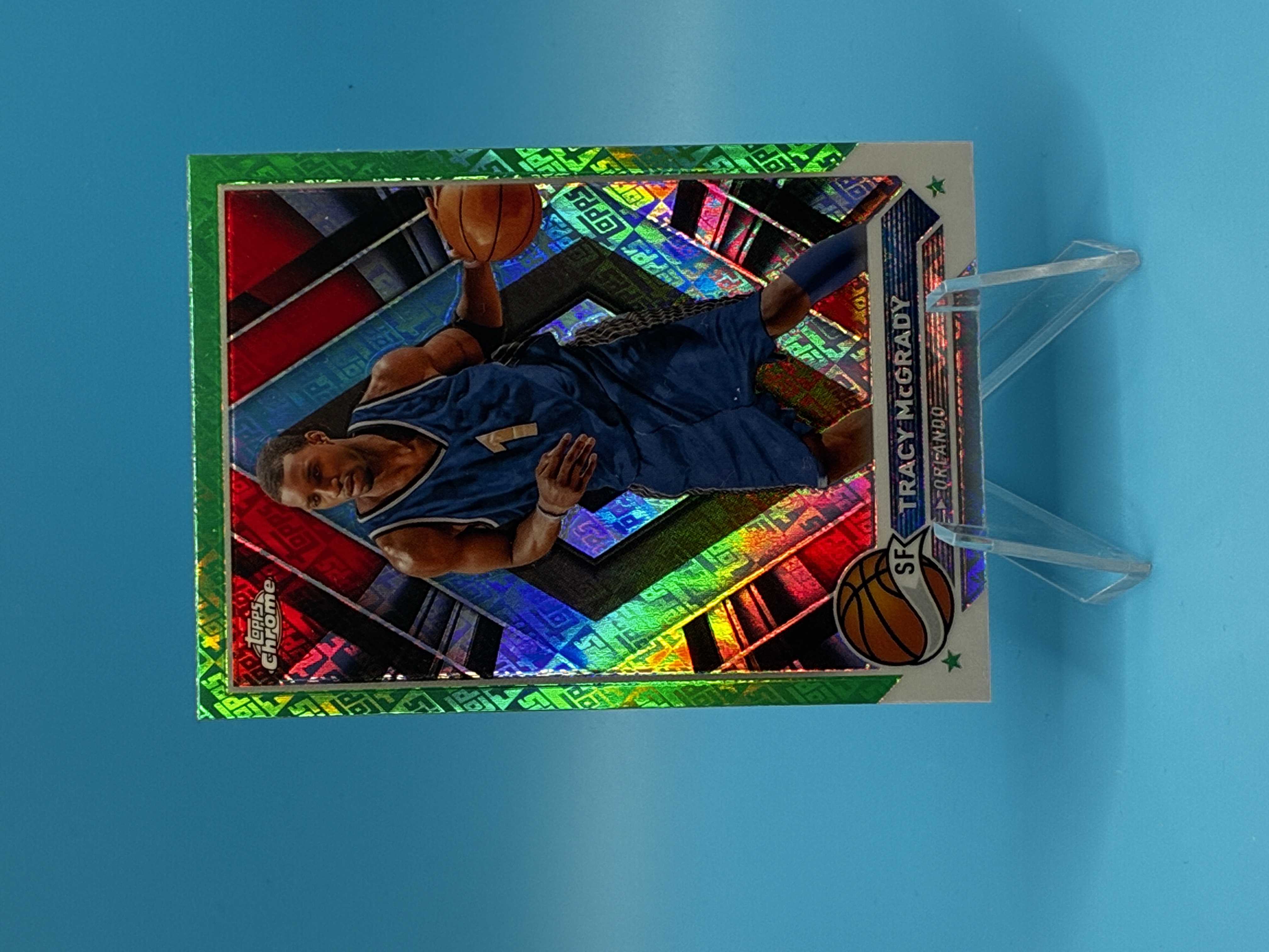 2023/2024 Topps Chrome Tracy McGrady Green Refractor #24 Orlando Magic – Vorderseite