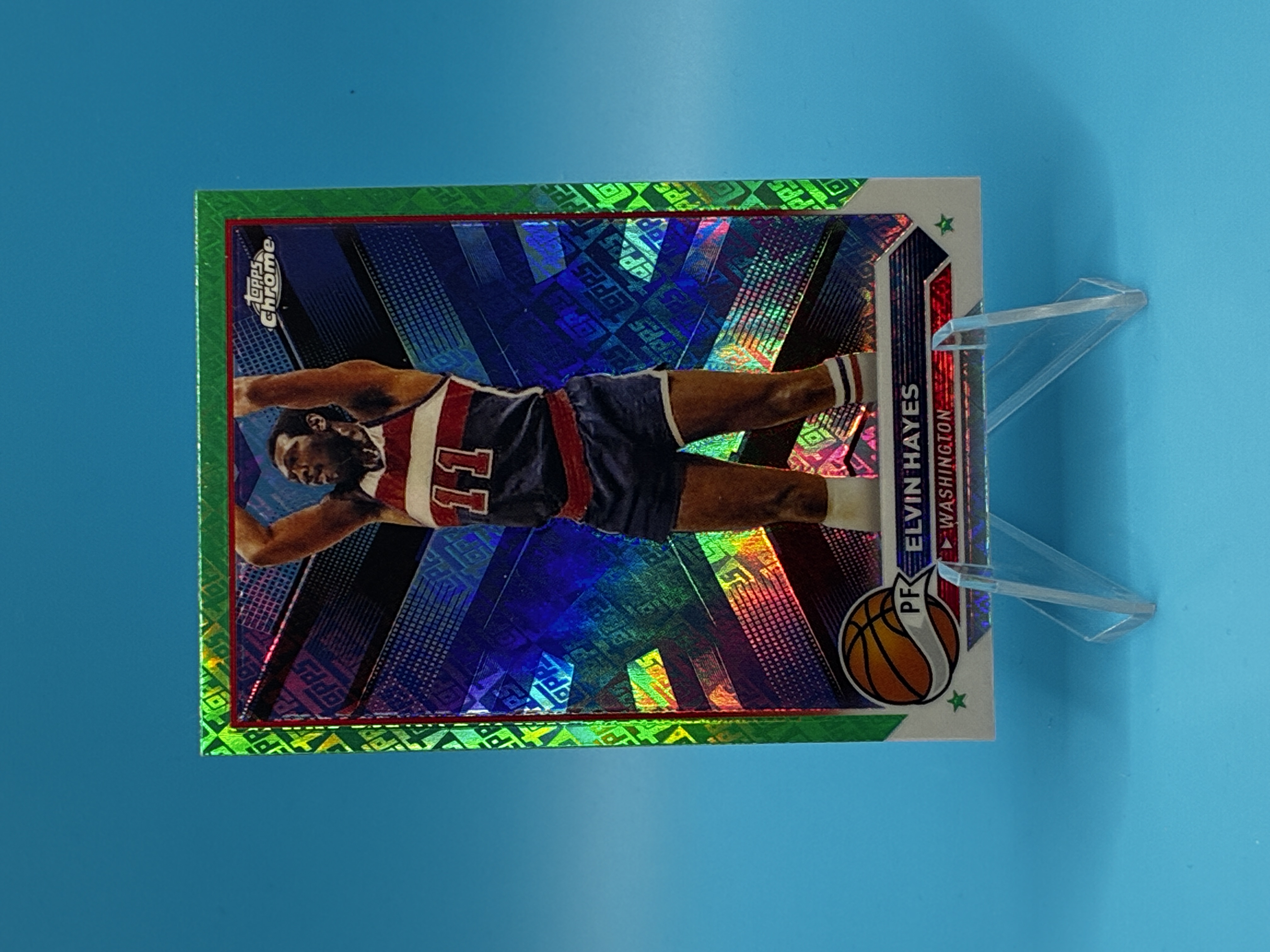 2023/2024 Topps Chrome Elvin Hayes Green Refractor #178 Washington – Vorderseite