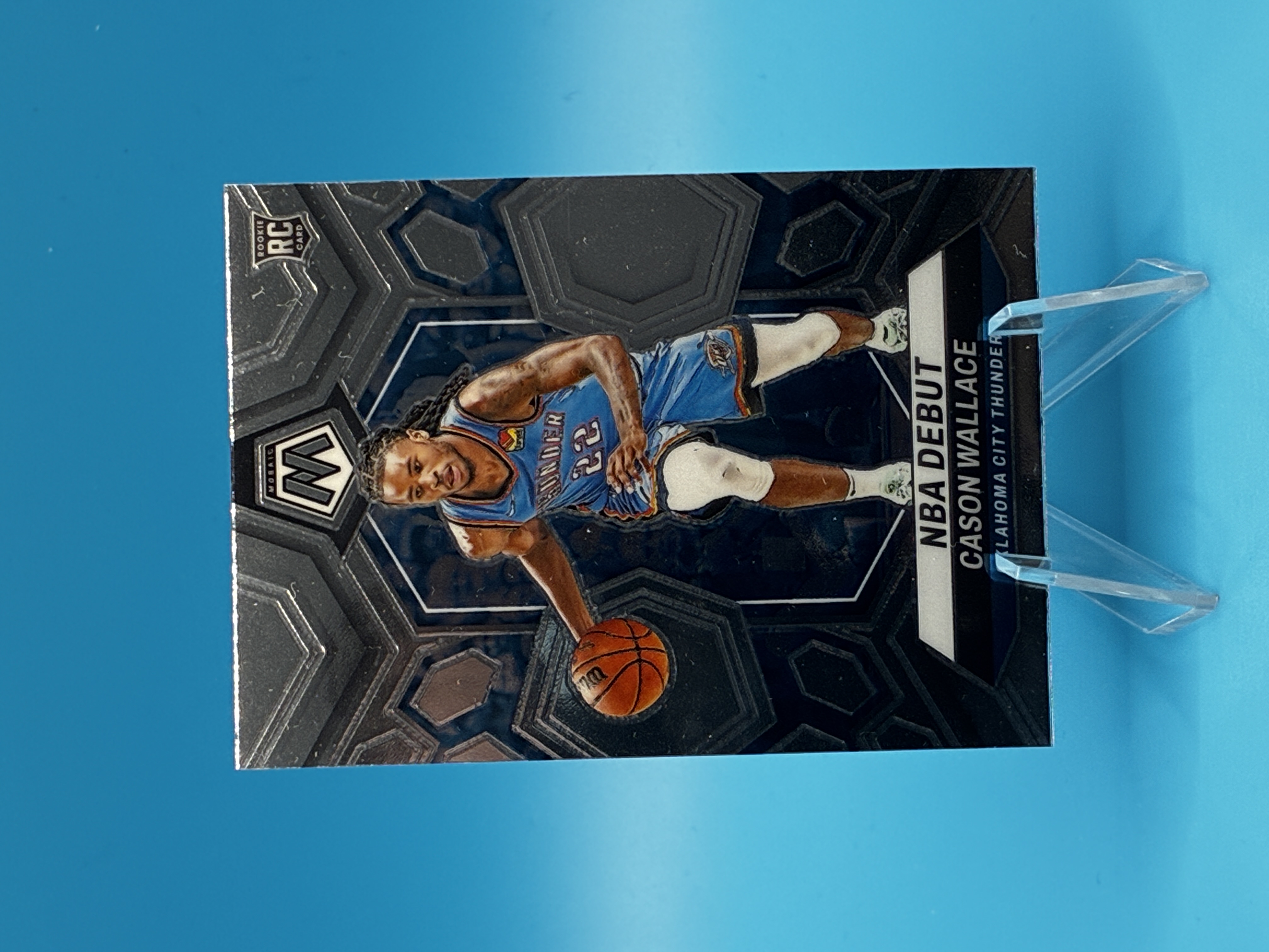 2023/2024 Panini Mosaic Cason Wallace NBA Debut #258 Oklahoma City Thunder – Vorderseite
