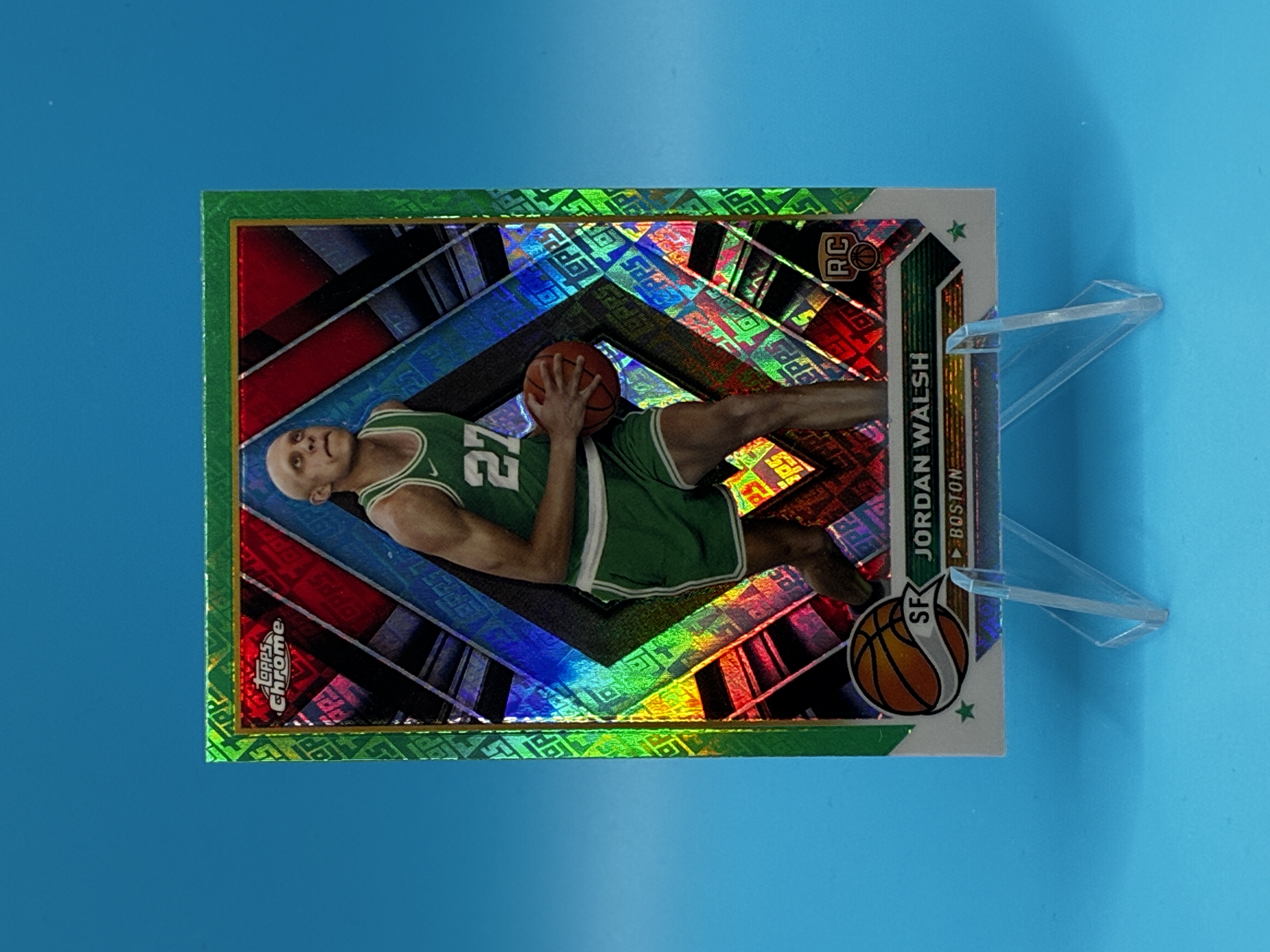 2023/2024 Topps Chrome Jordan Walsh X-Fractor #189 Boston – Vorderseite