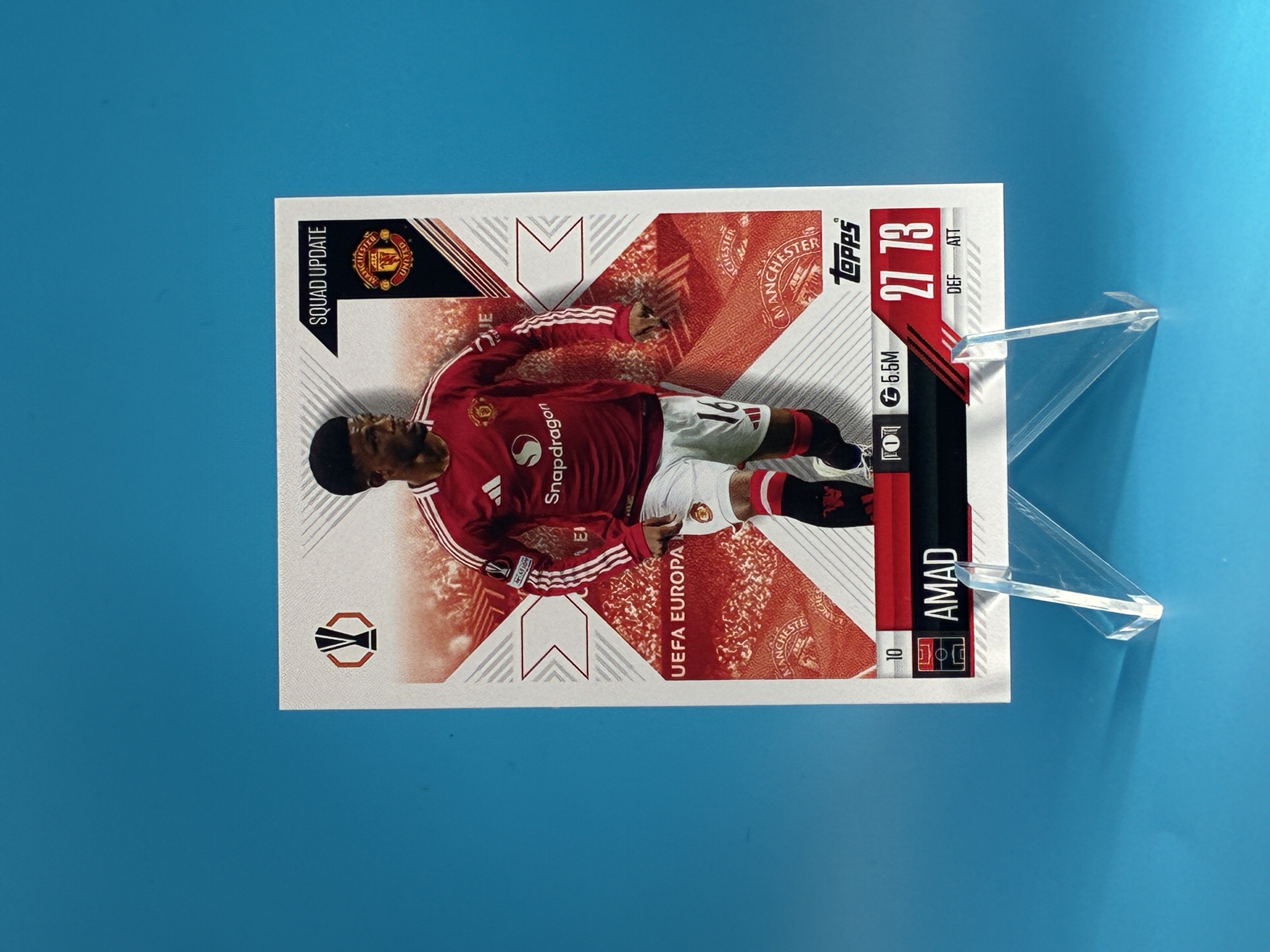 2021/2022 Topps Match Attax Amad Diallo Squad Update #10 Manchester United – Vorderseite