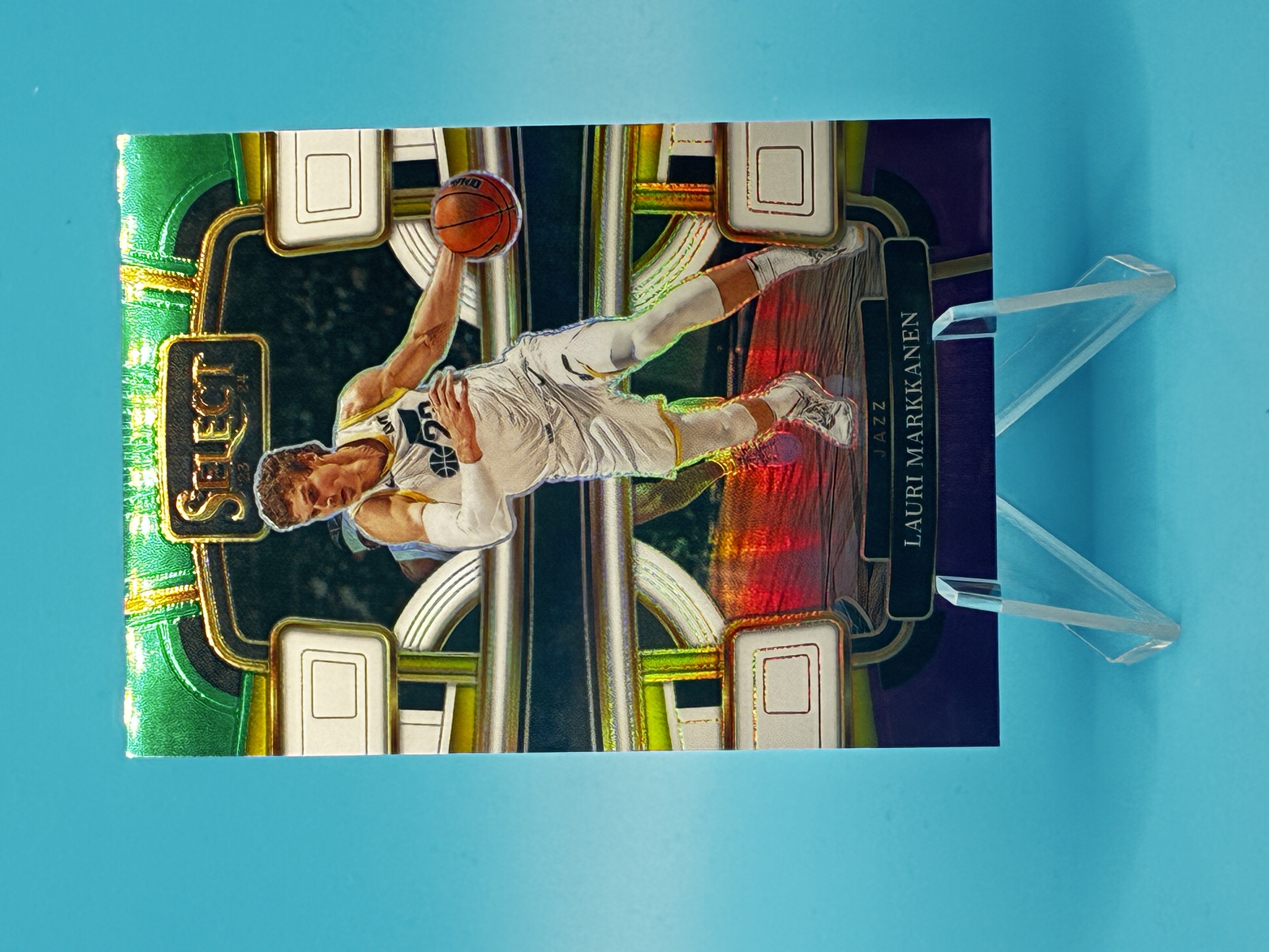 2023/2024 Panini Select Lauri Markkanen Green White Purple Concourse #19 Utah Jazz – Vorderseite