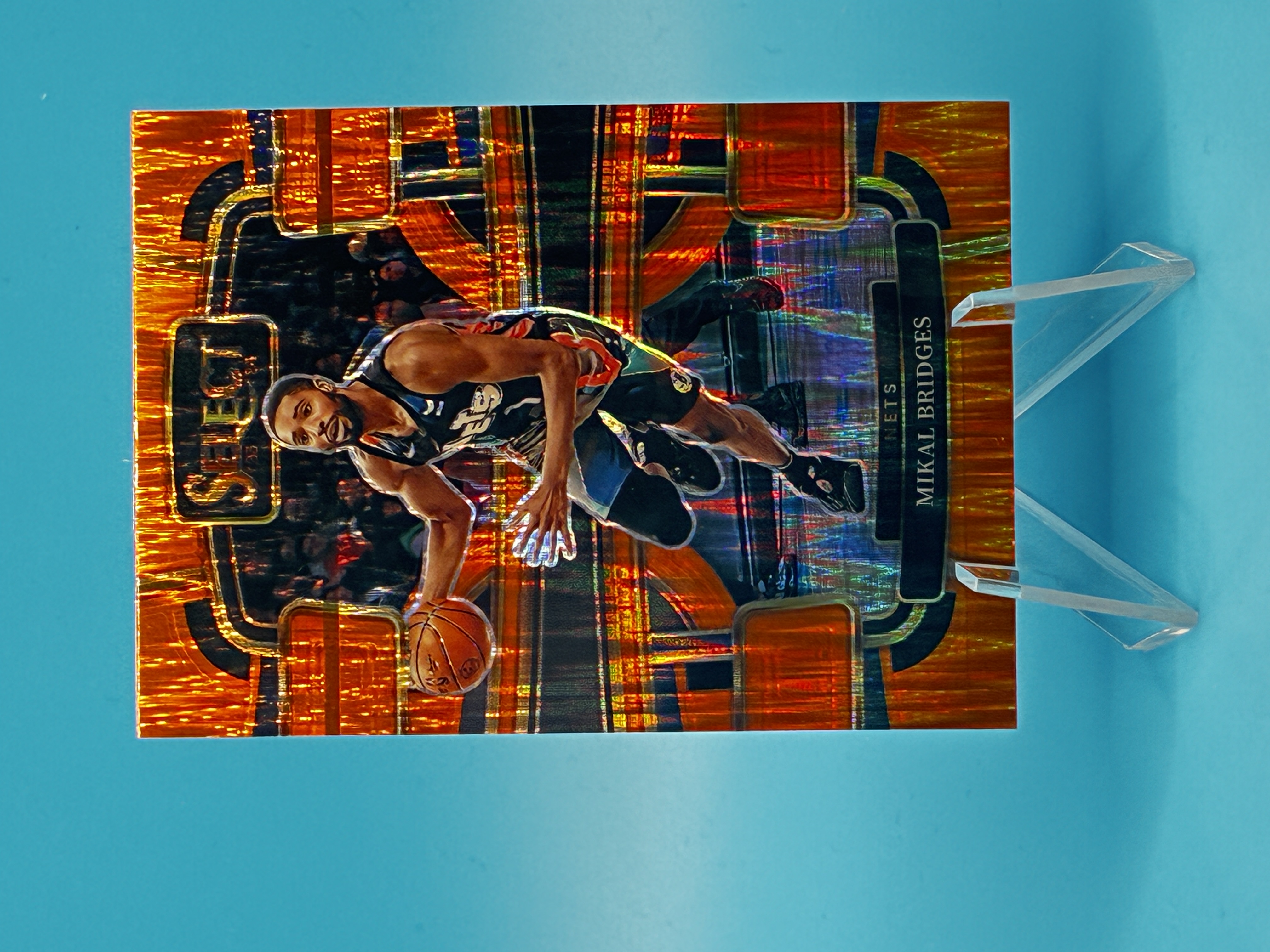 2023/2024 Panini Select Mikal Bridges Orange Flash #34 Brooklyn Nets – Vorderseite