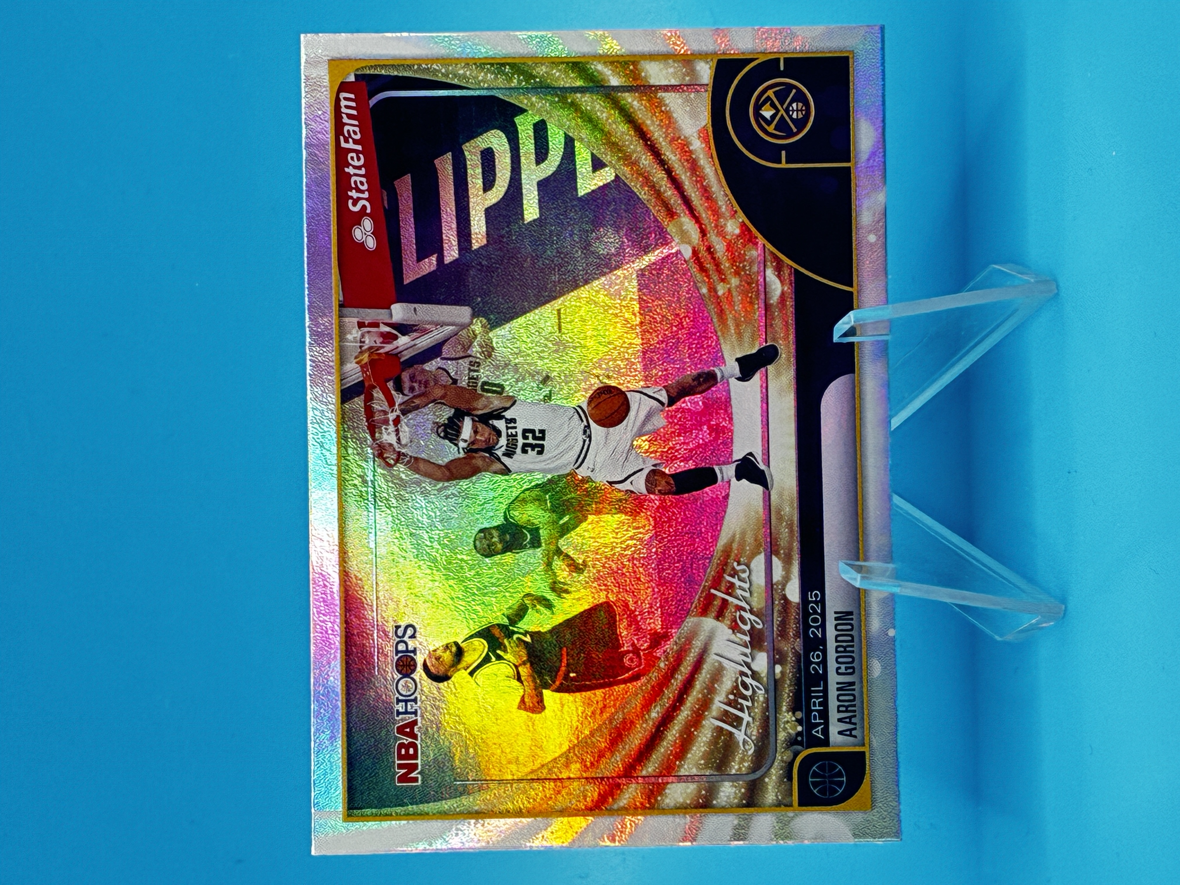 2025/2026 Topps Hoops Aaron Gordon Holo Highlights #266 Denver Nuggets – Vorderseite