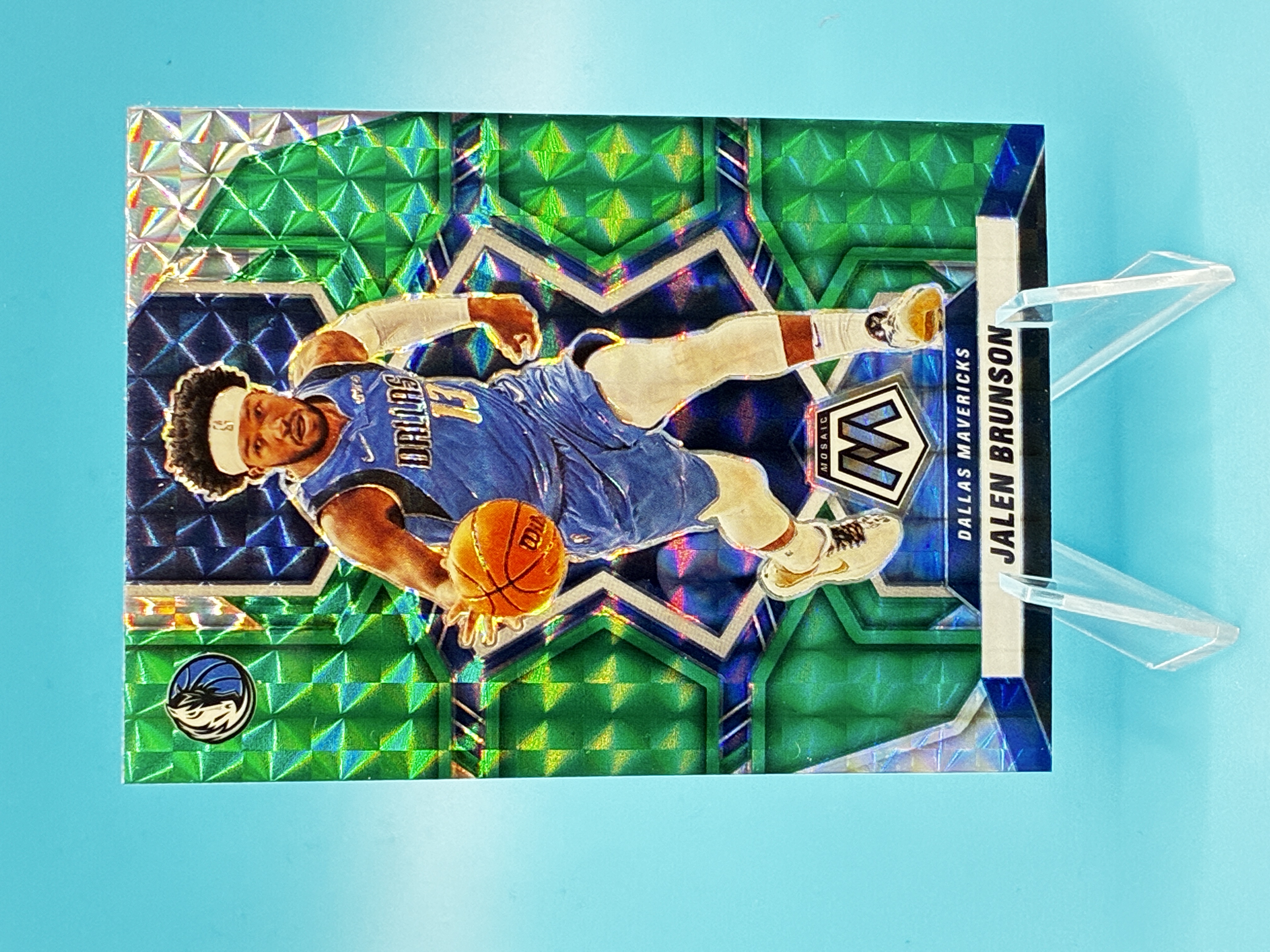 2021/2022 Panini Mosaic Jalen Brunson Green #117 Dallas Mavericks – Vorderseite