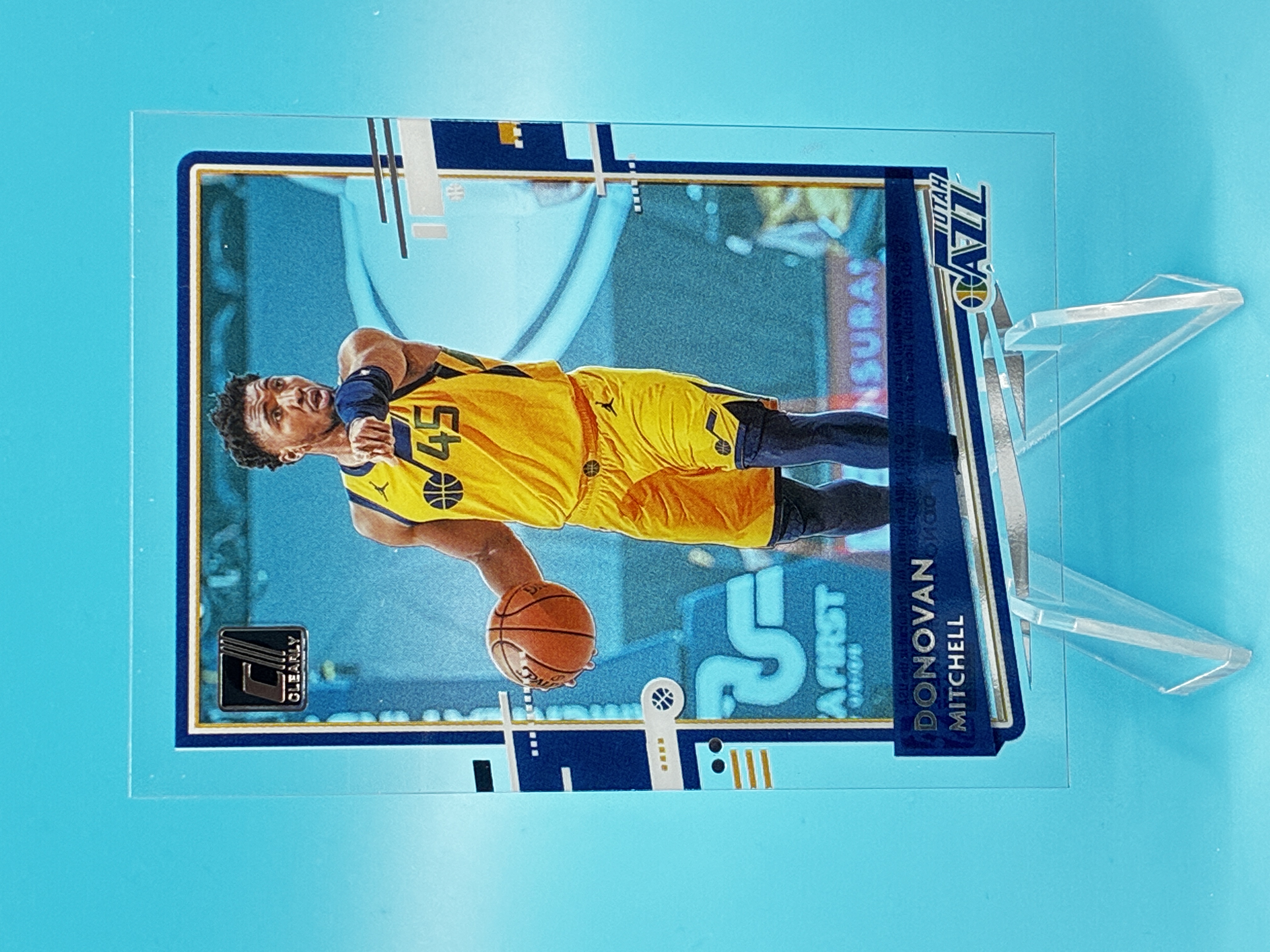 2020/2021 Panini Clearly Donruss Donovan Mitchell #41 Utah Jazz – Vorderseite