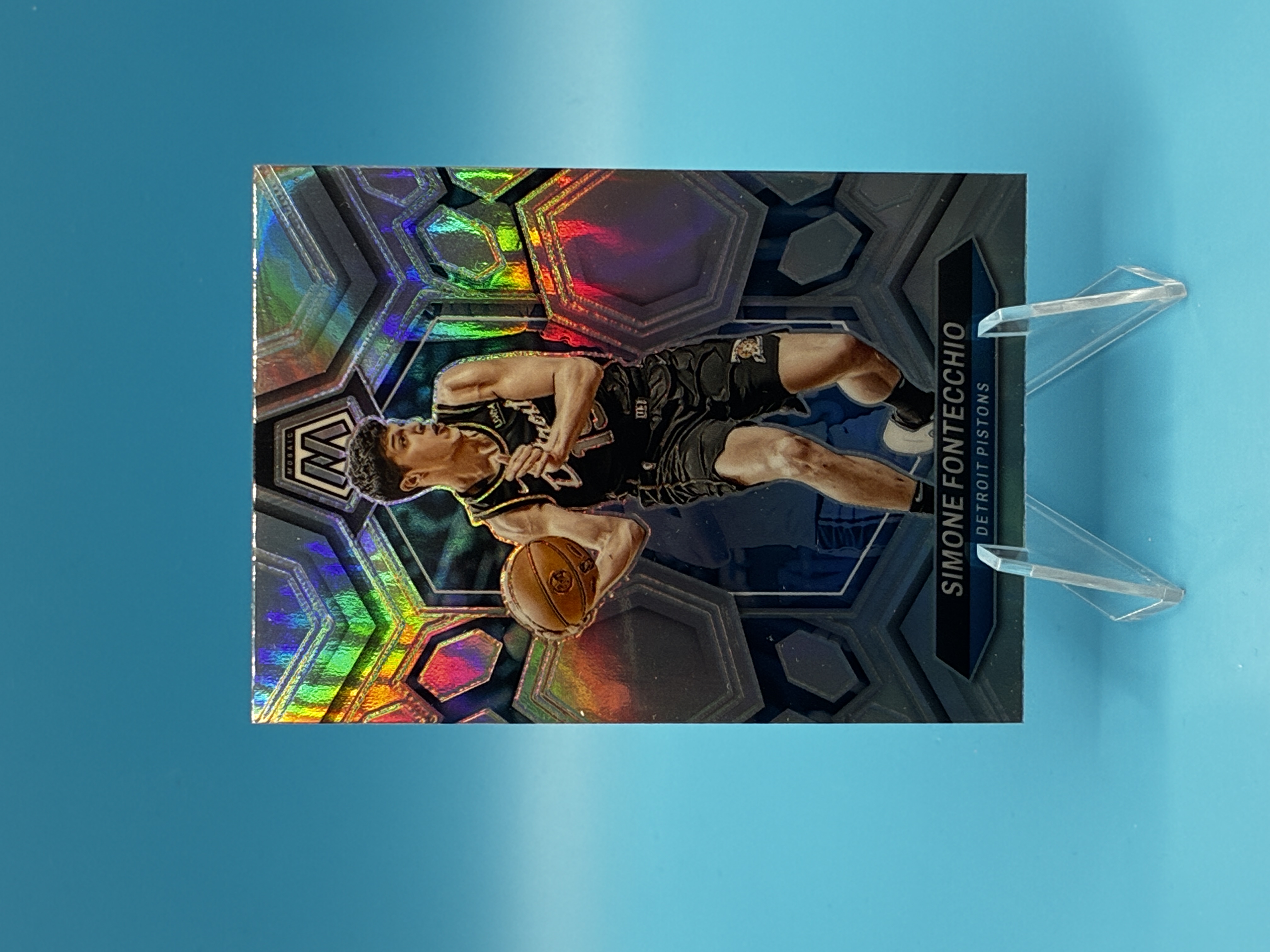2023/2024 Panini Mosaic Simone Fontecchio Silver #133 Detroit Pistons – Vorderseite