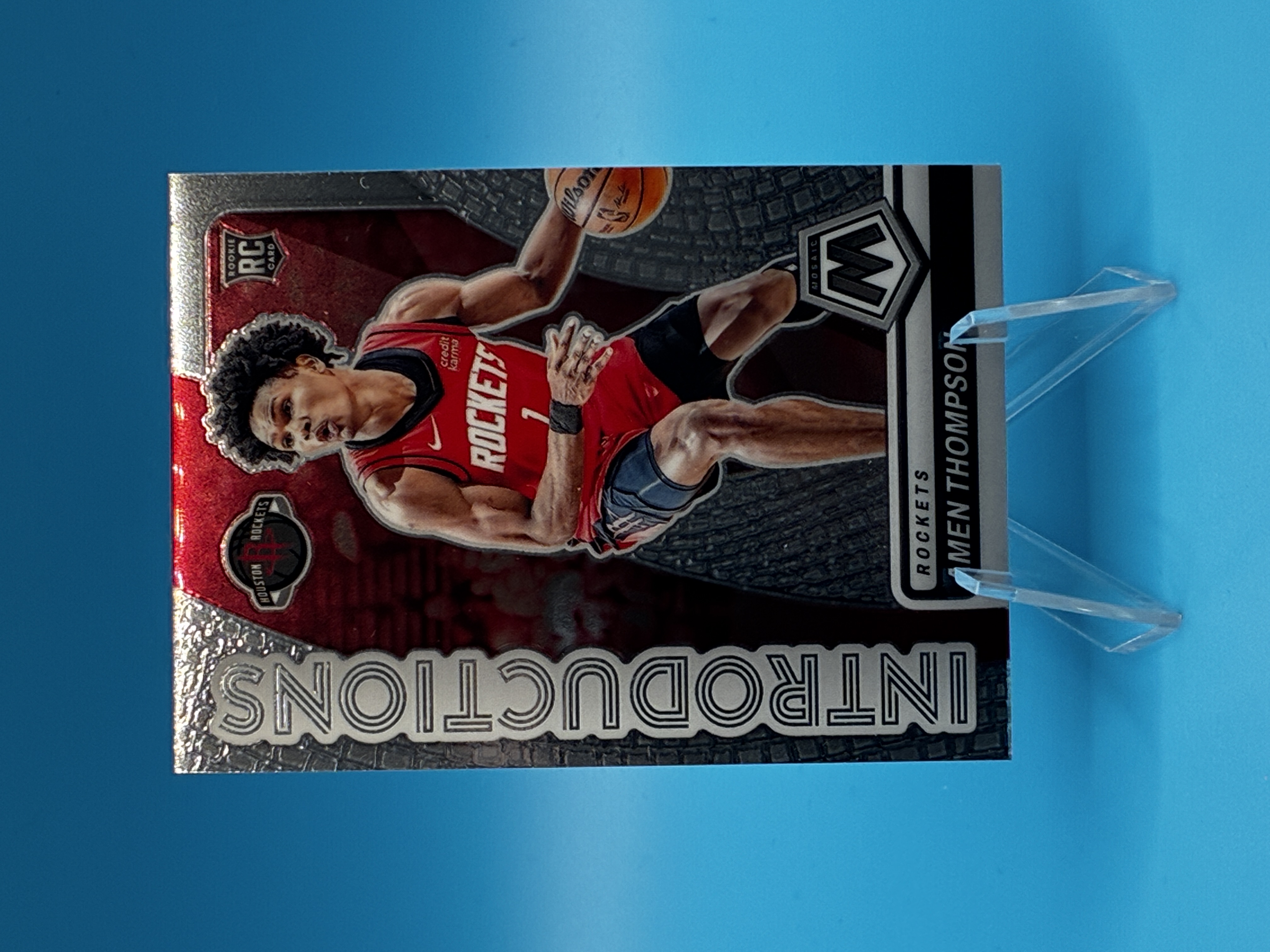 2023/2024 Panini Mosaic Amen Thompson Introductions #3 Houston Rockets – Vorderseite