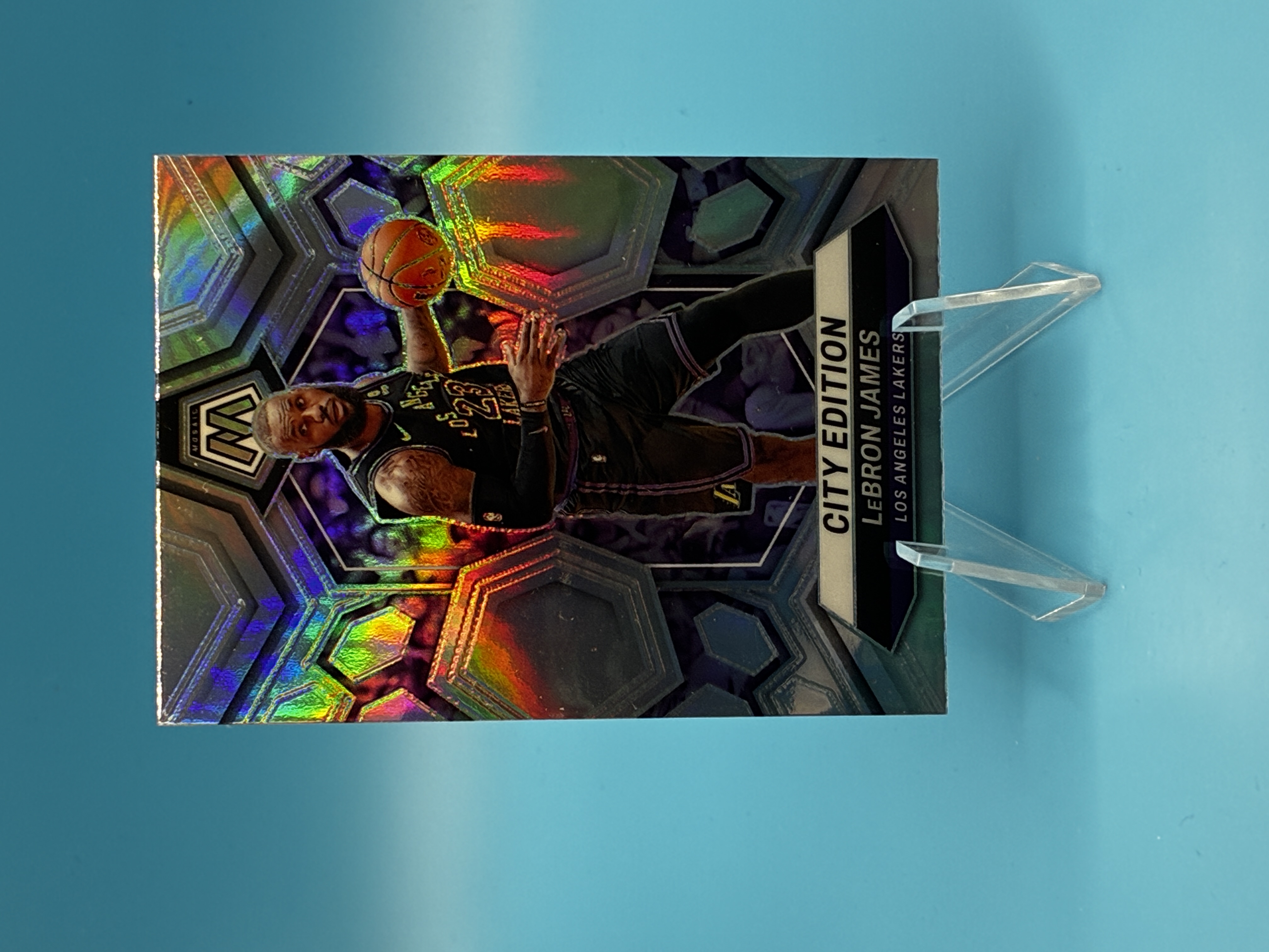 2023/2024 Panini Mosaic LeBron James Silver City Edition #278 Los Angeles Lakers – Vorderseite