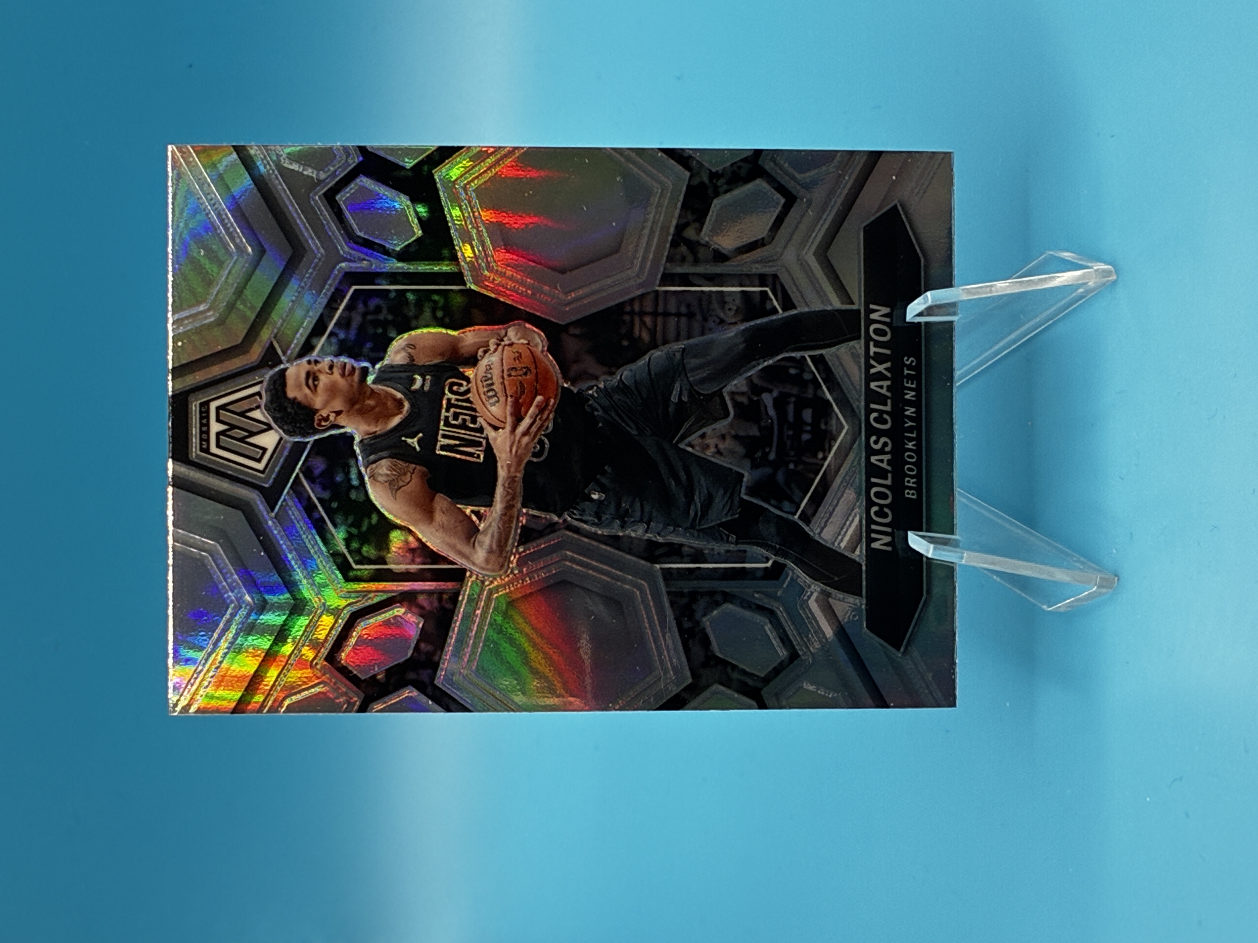 2023/2024 Panini Mosaic Nicolas Claxton Silver #179 Brooklyn Nets – Vorderseite
