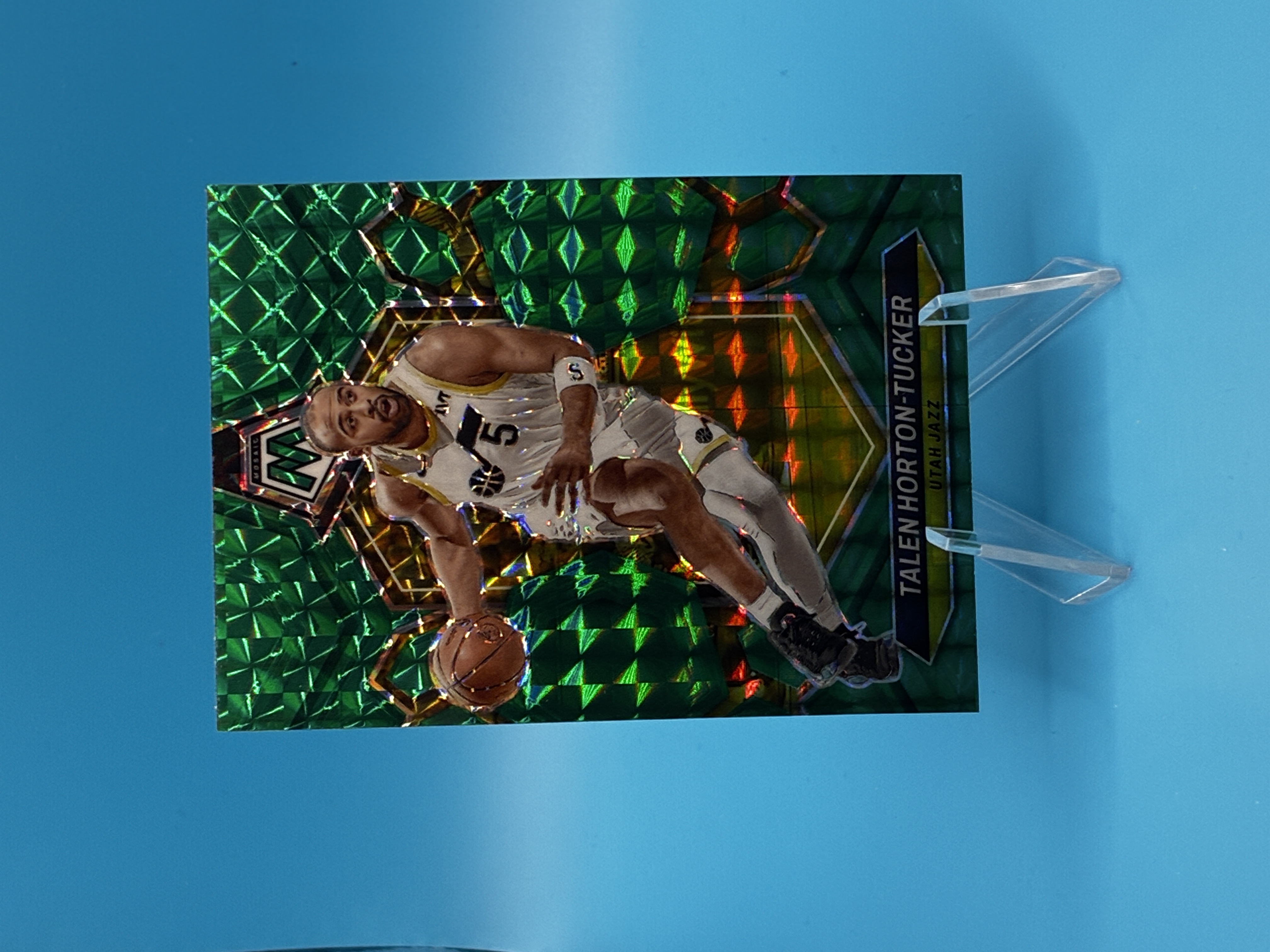 2023/2024 Panini Mosaic Talen Horton-Tucker Green #145 Utah Jazz – Vorderseite