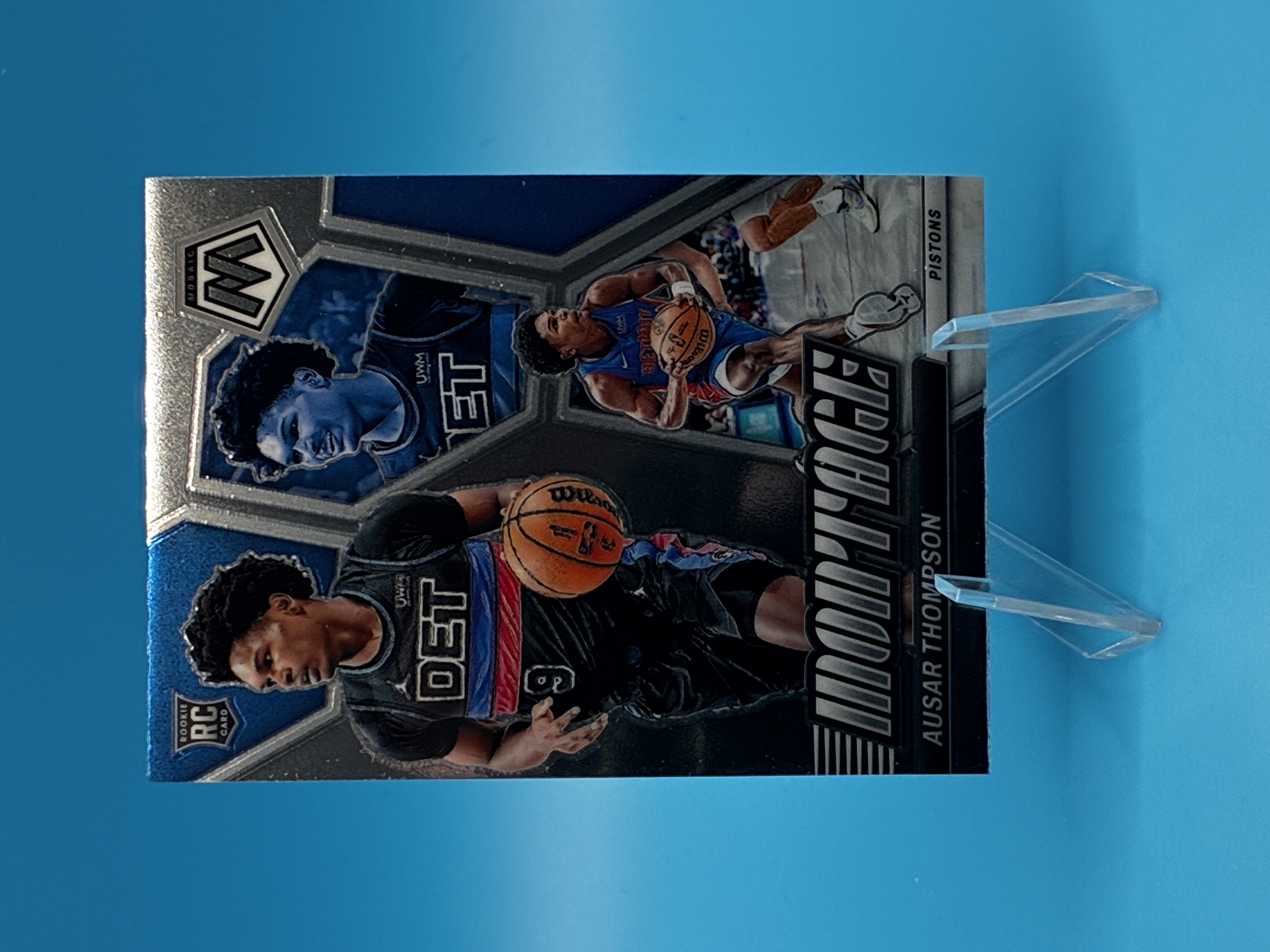 2023/2024 Panini Mosaic Ausar Thompson Montage #8 Detroit Pistons – Vorderseite