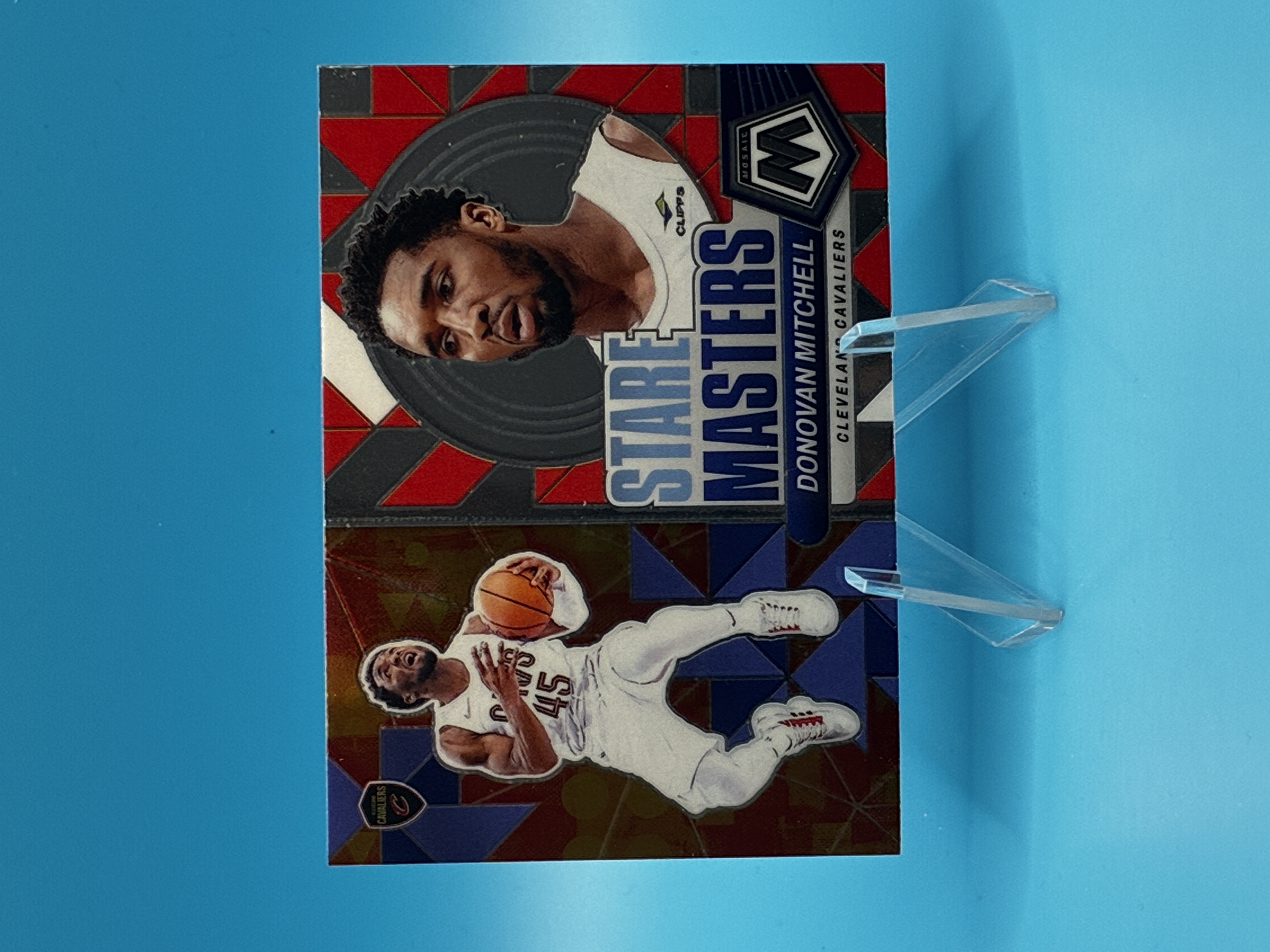 2023/2024 Panini Mosaic Donovan Mitchell Stare Masters #5 Cleveland Cavaliers – Vorderseite