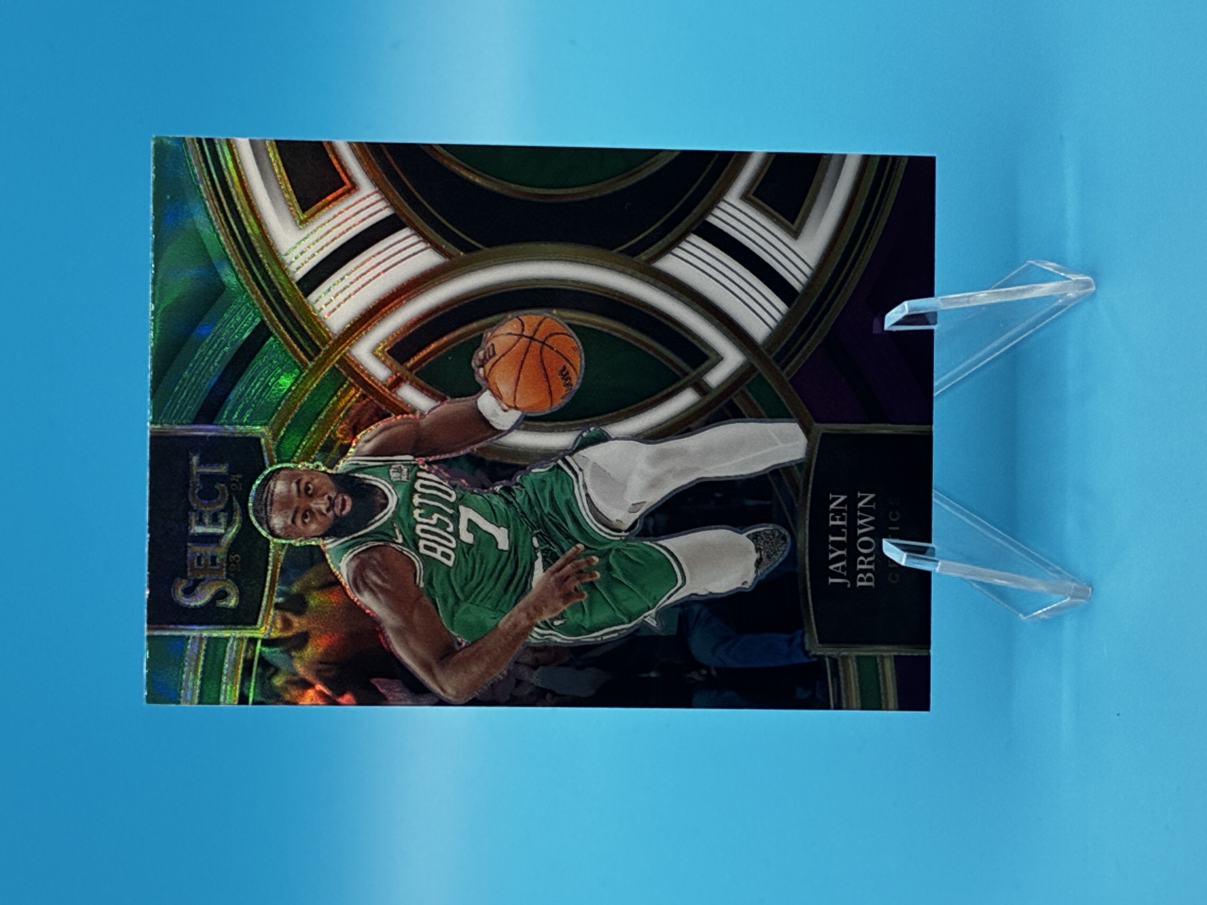 2023/2024 Panini Select Jaylen Brown Green White Purple #179 Boston Celtics – Vorderseite