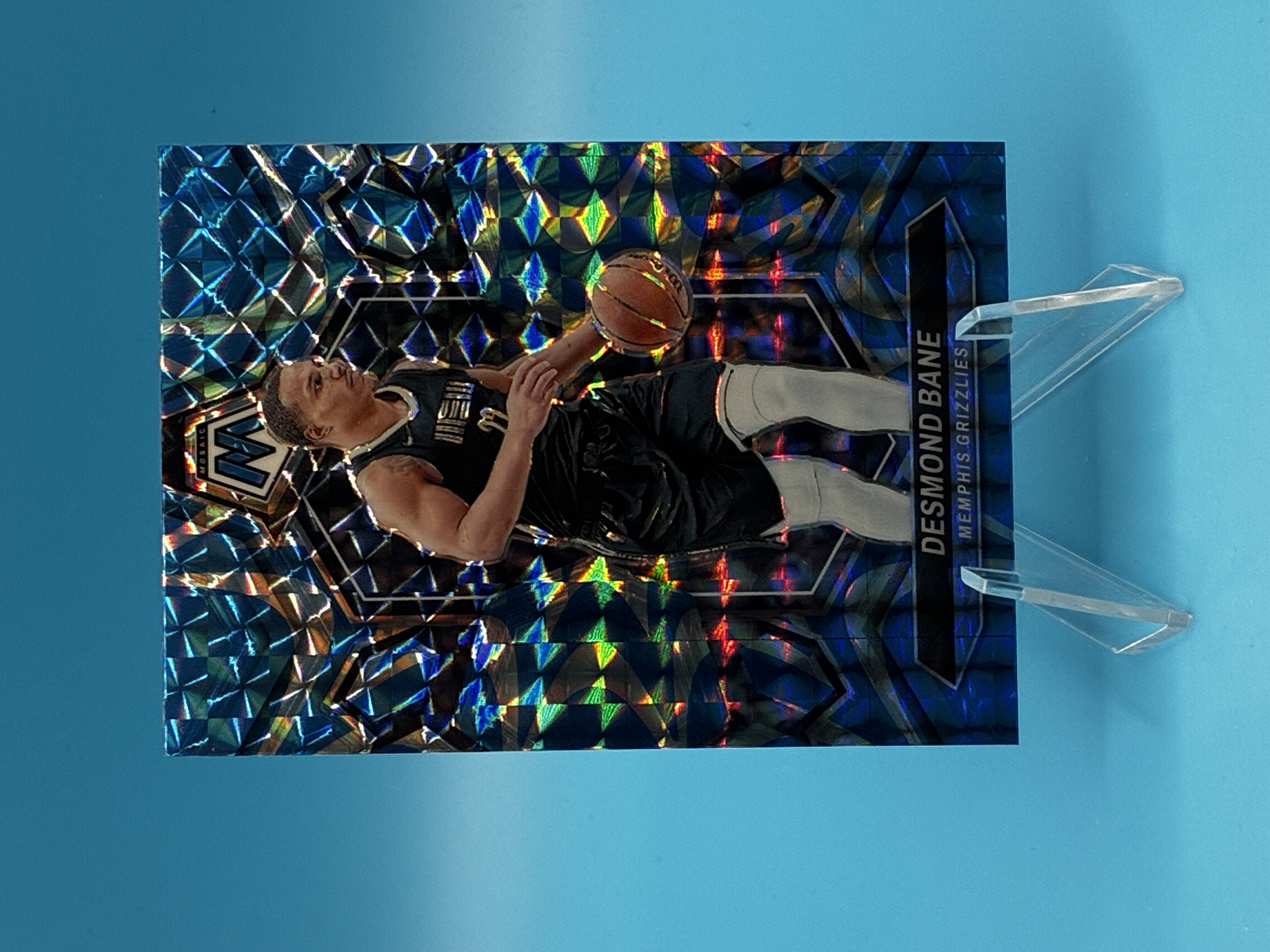 2023/2024 Panini Mosaic Desmond Bane Blue Fluorescent #57 Memphis Grizzlies – Vorderseite