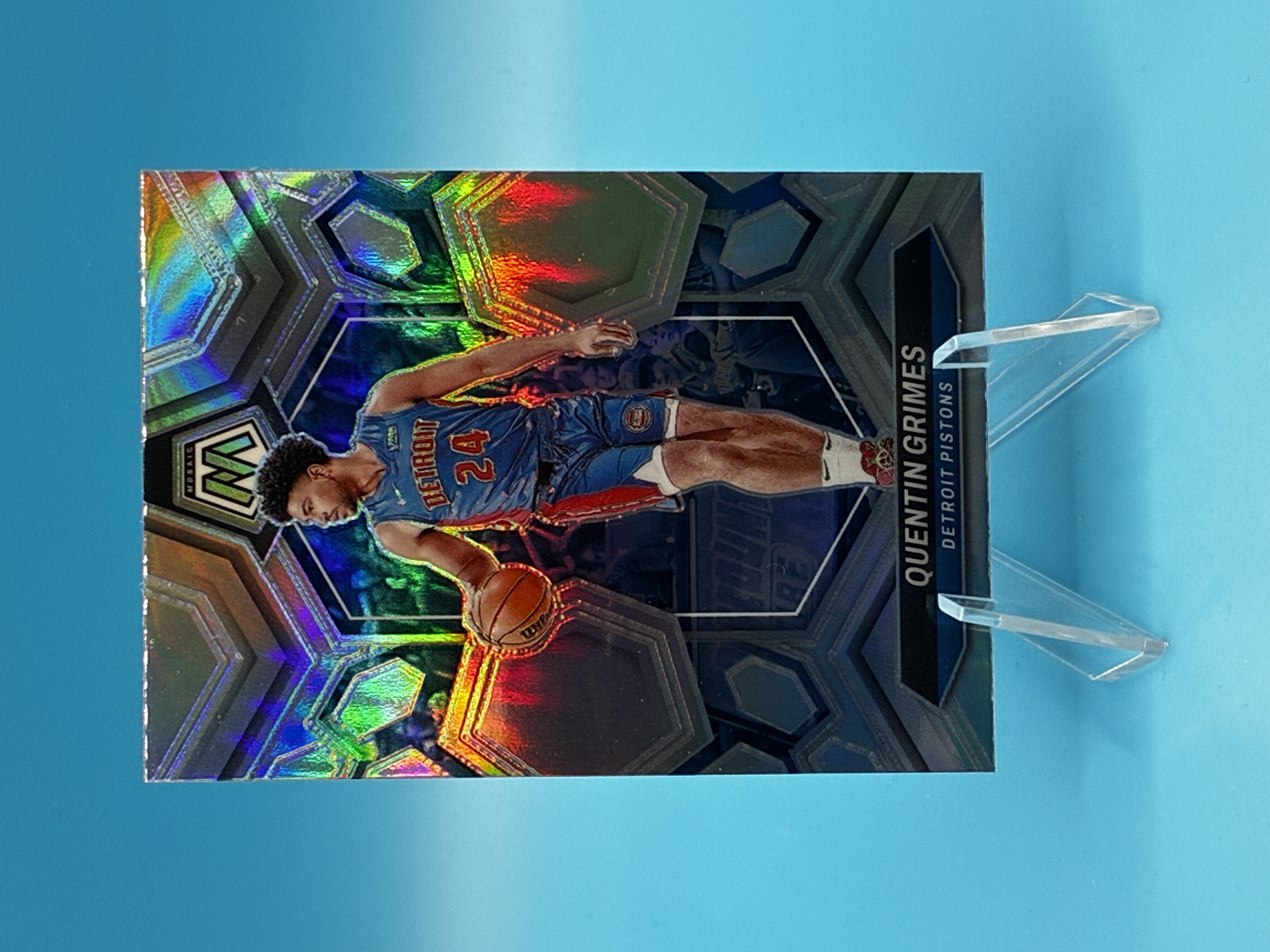 2023/2024 Panini Mosaic Quentin Grimes Silver #37 Detroit Pistons – Vorderseite