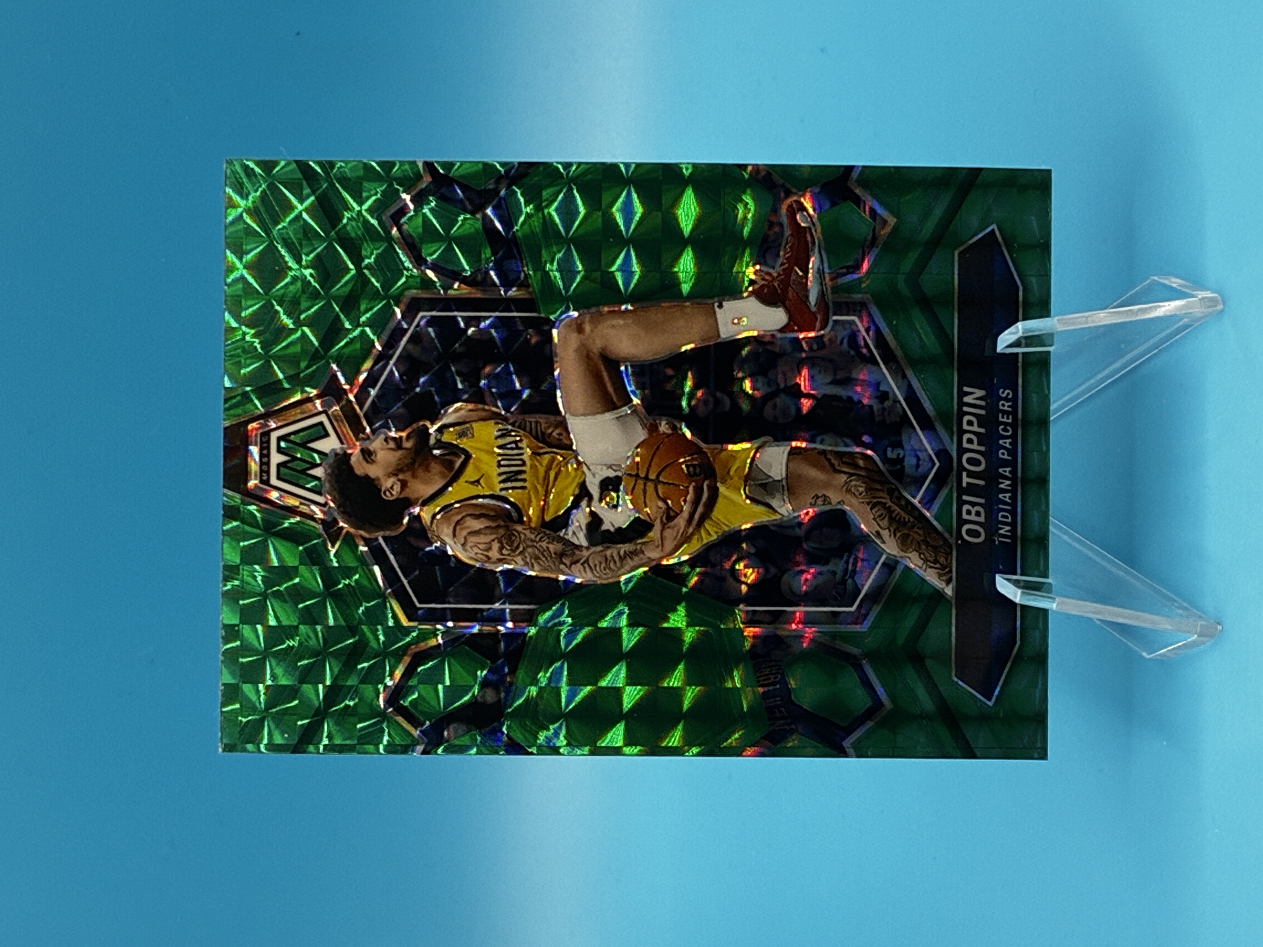 2023/2024 Panini Mosaic Obi Toppin Green #144 Indiana Pacers – Vorderseite