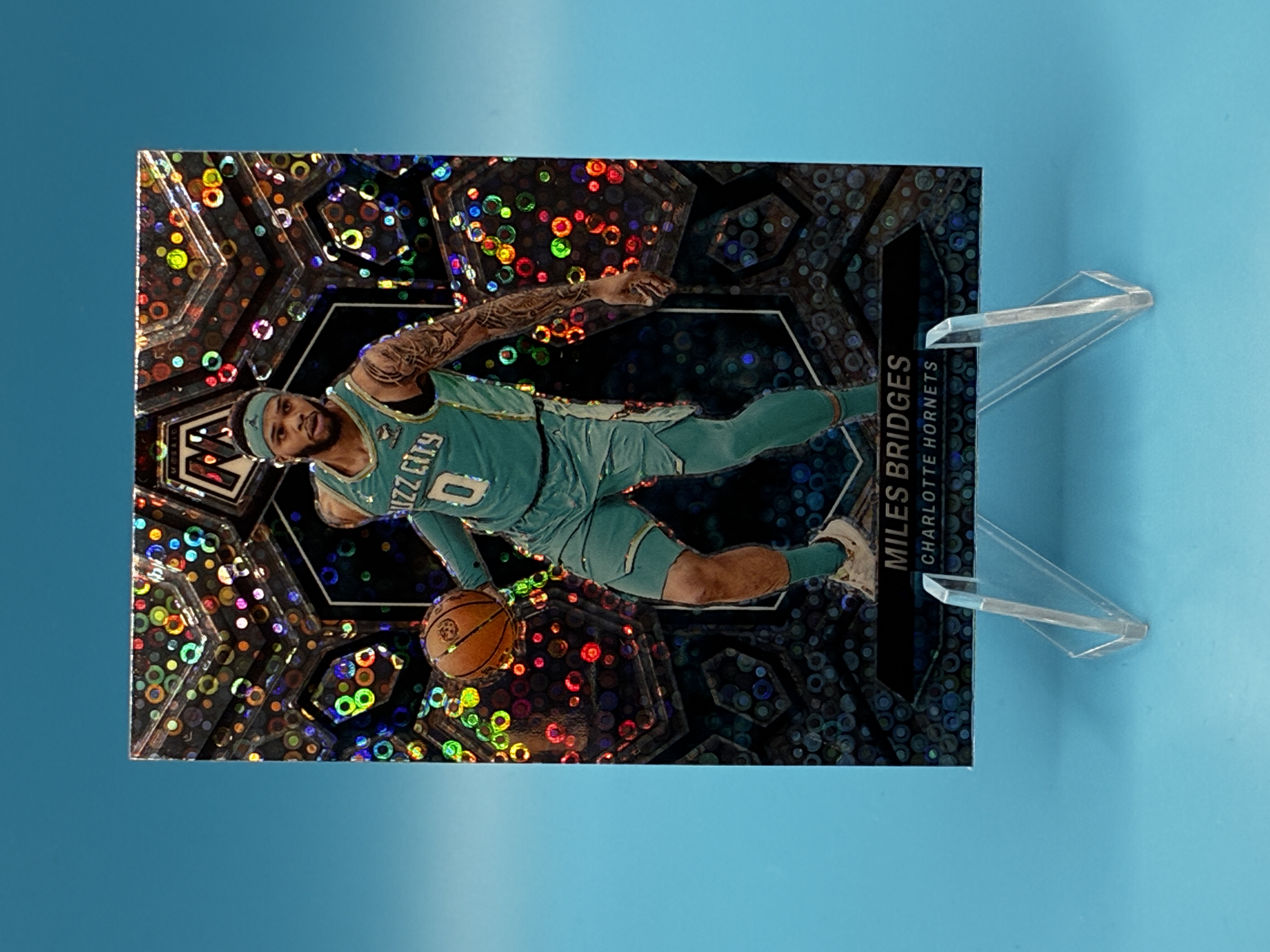 2023/2024 Panini Mosaic Miles Bridges Fast Break #108 Charlotte Hornets – Vorderseite