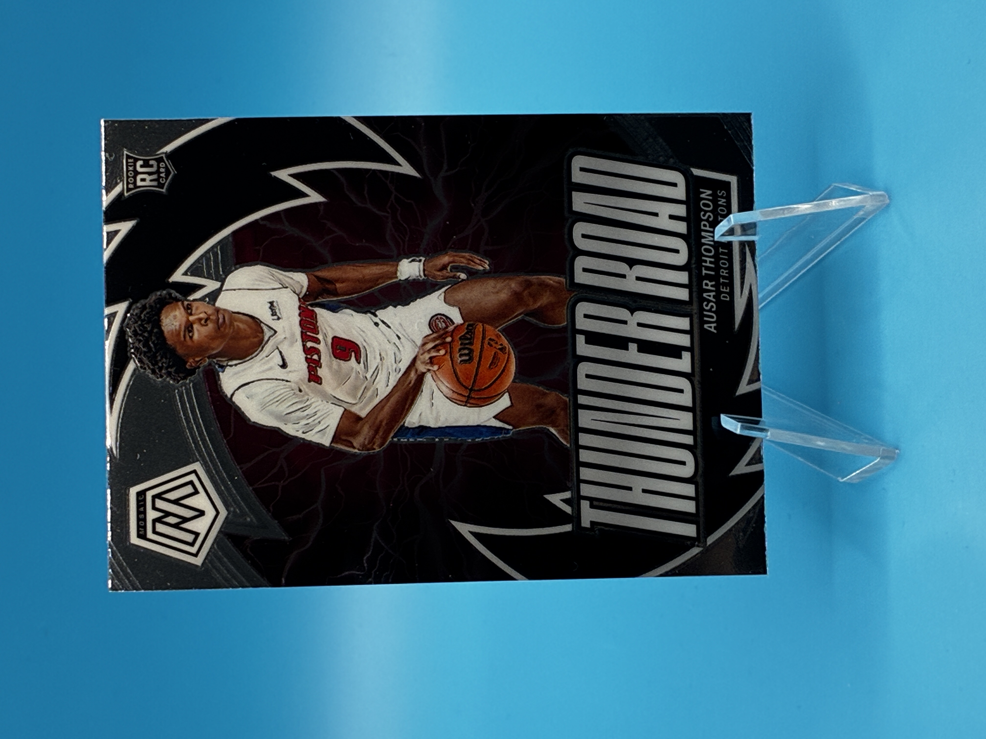2023/2024 Panini Mosaic Ausar Thompson Thunder Road #16 Detroit Pistons – Vorderseite