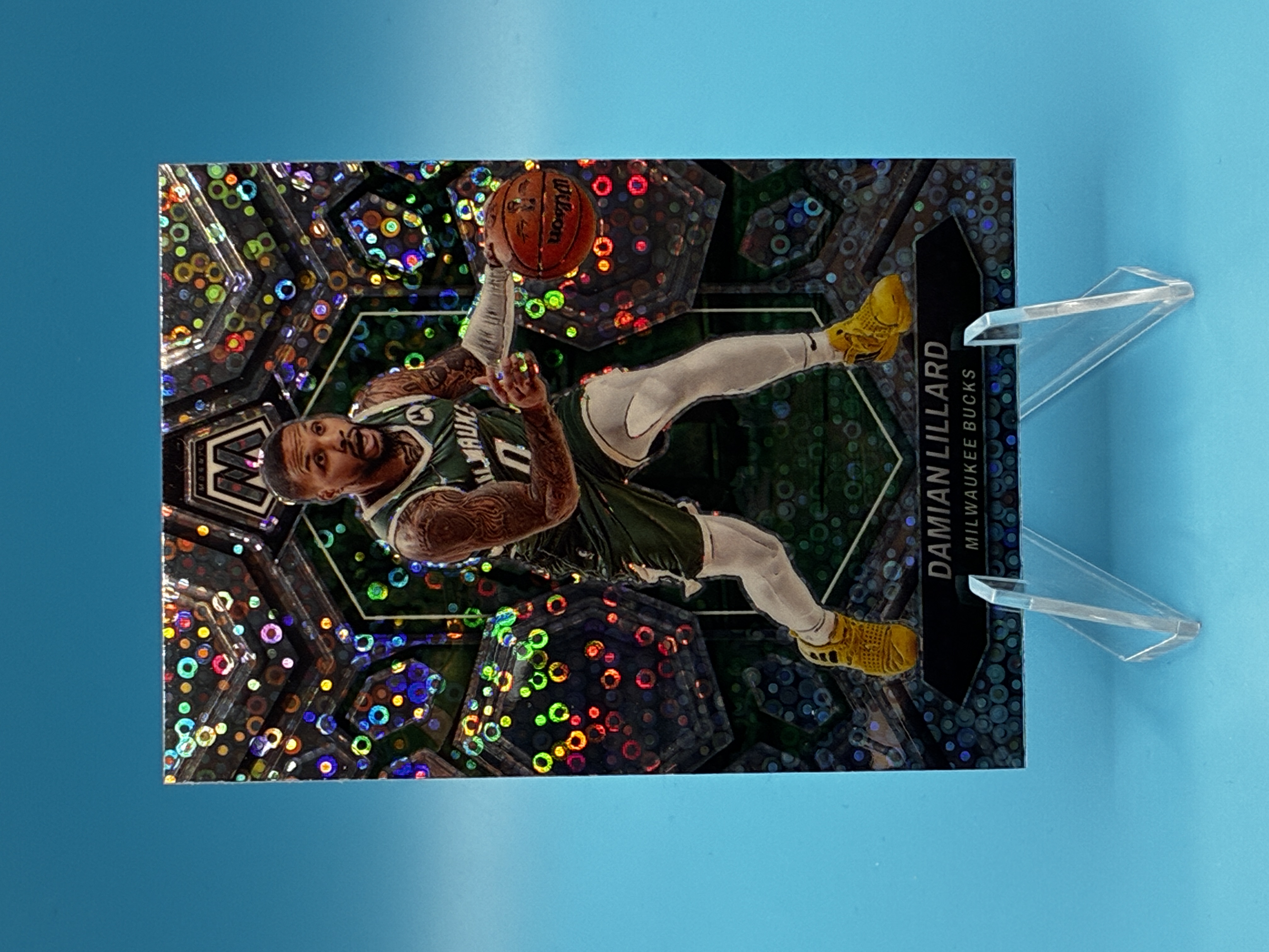 2023/2024 Panini Mosaic Damian Lillard Fast Break #109 Milwaukee Bucks – Vorderseite