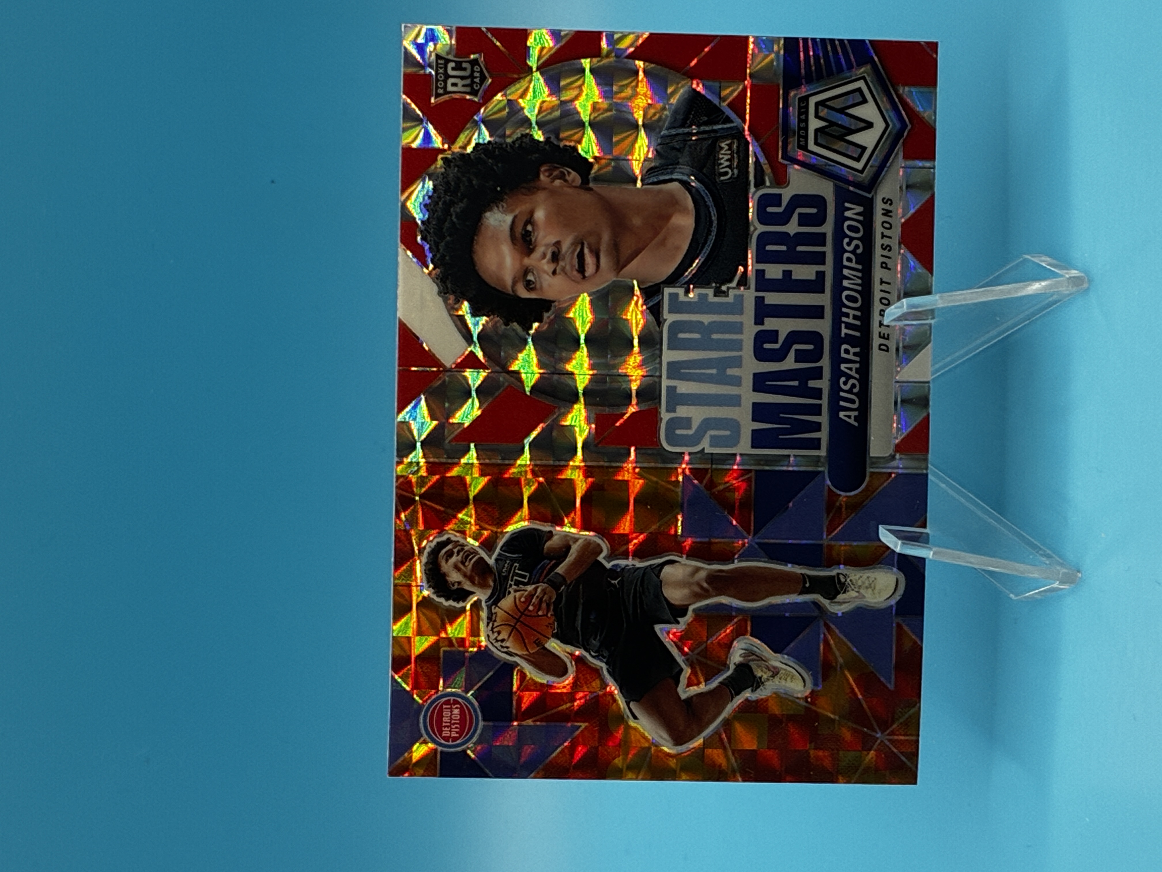 2023/2024 Panini Mosaic Ausar Thompson Star Masters #2 Detroit Pistons – Vorderseite