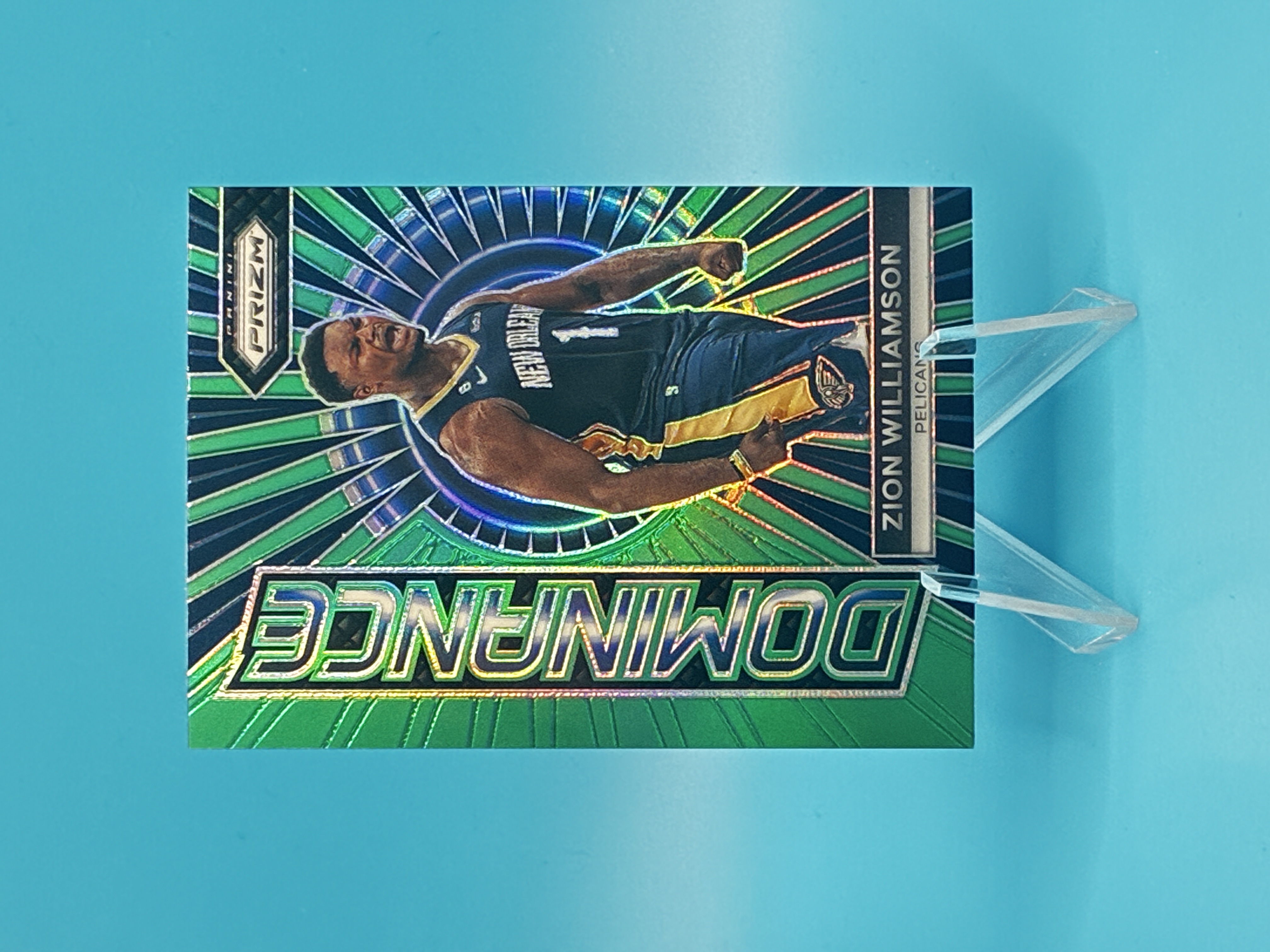 2023/2024 Panini Prizm Zion Williamson Green Dominance #16 New Orleans Pelicans – Vorderseite