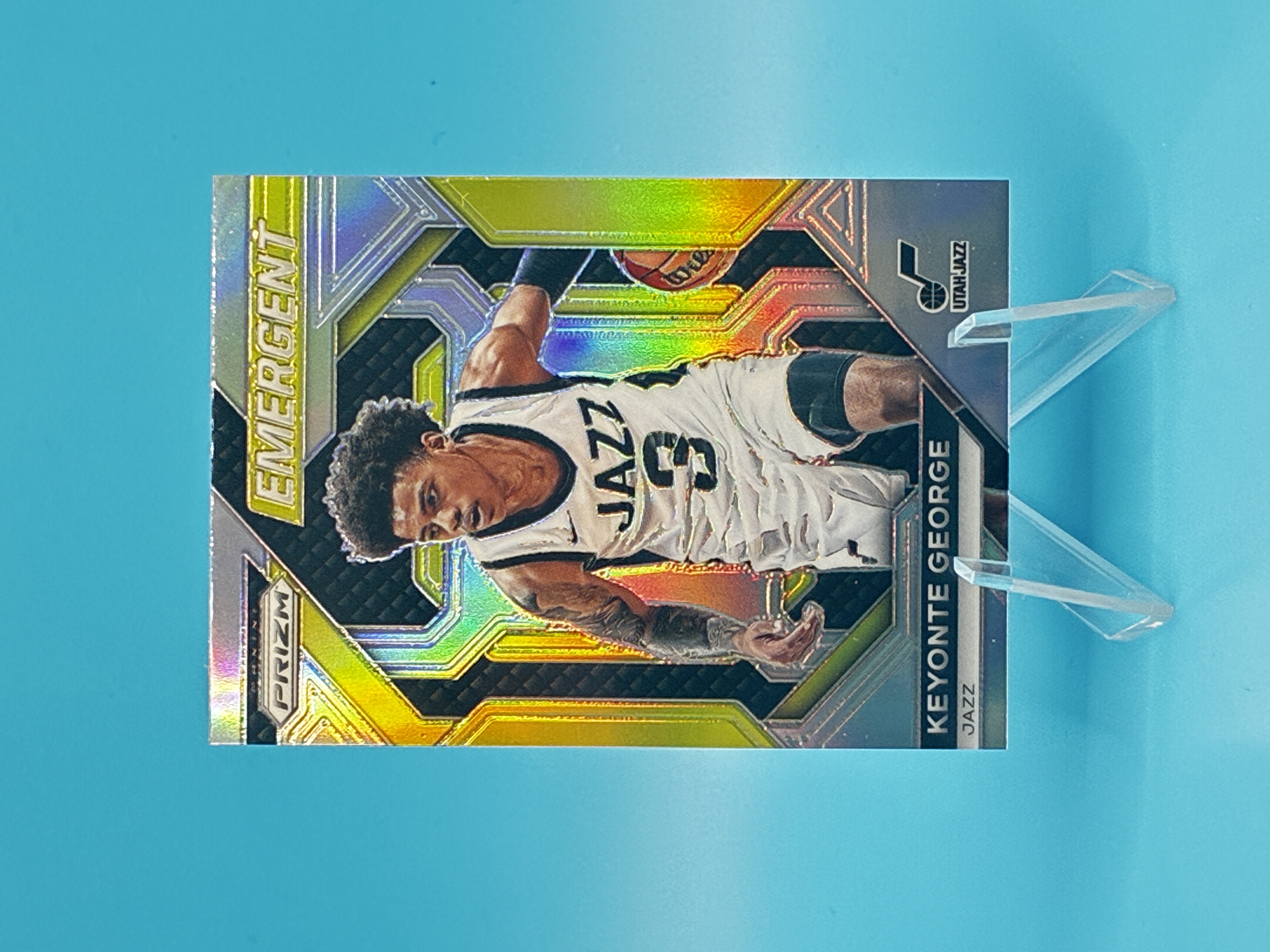 2023/2024 Panini Prizm Keyonte George Silver Emergent #2 Utah Jazz – Vorderseite
