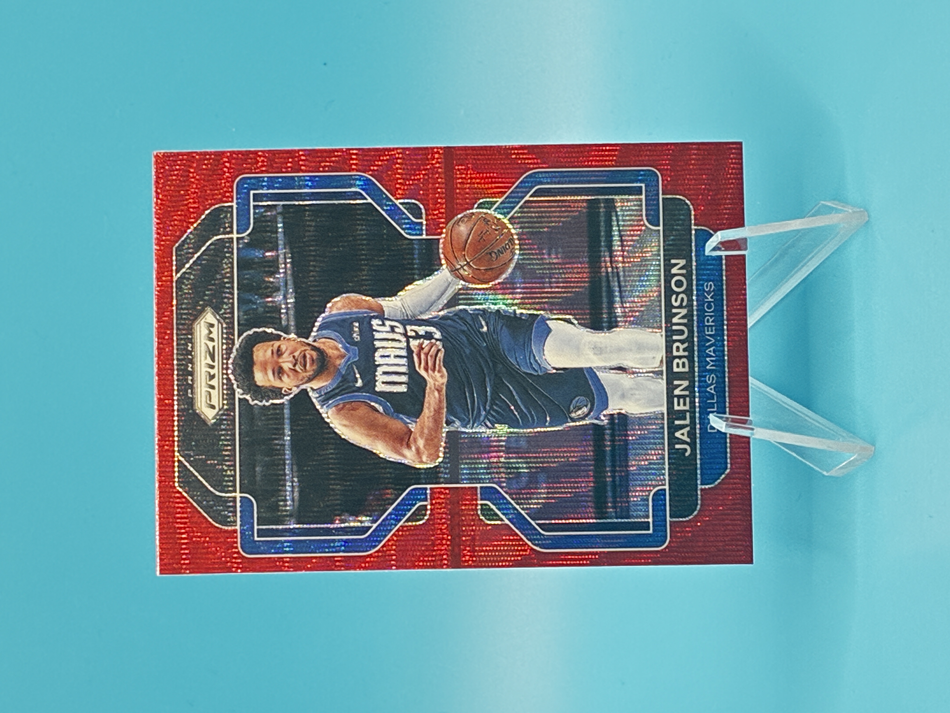 2021/2022 Panini Prizm Jalen Brunson Ruby Wave #144 Dallas Mavericks – Vorderseite