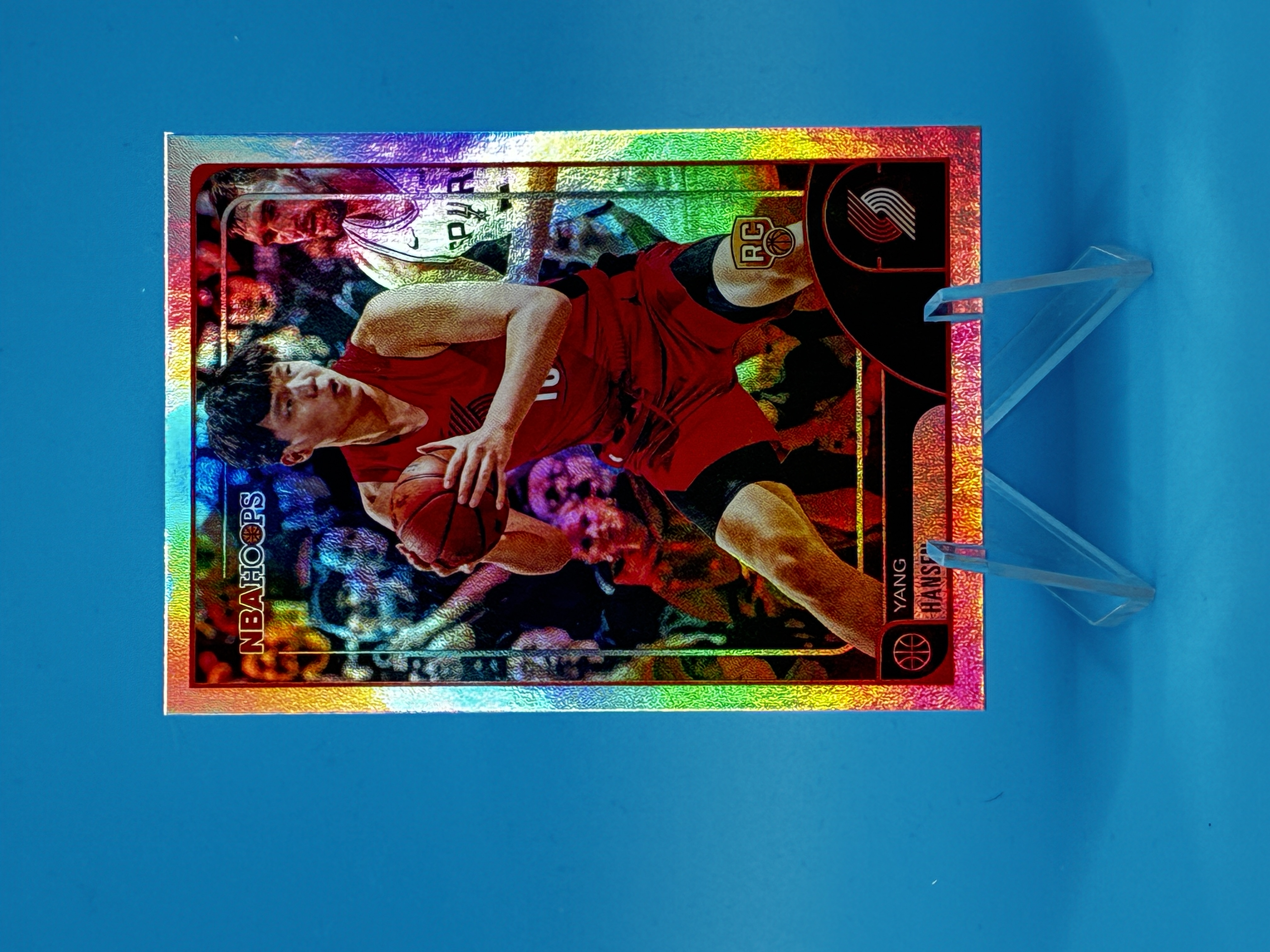 2025/2026 Topps NBA Hoops Yang Hansen #6 Portland Trail Blazers – Vorderseite