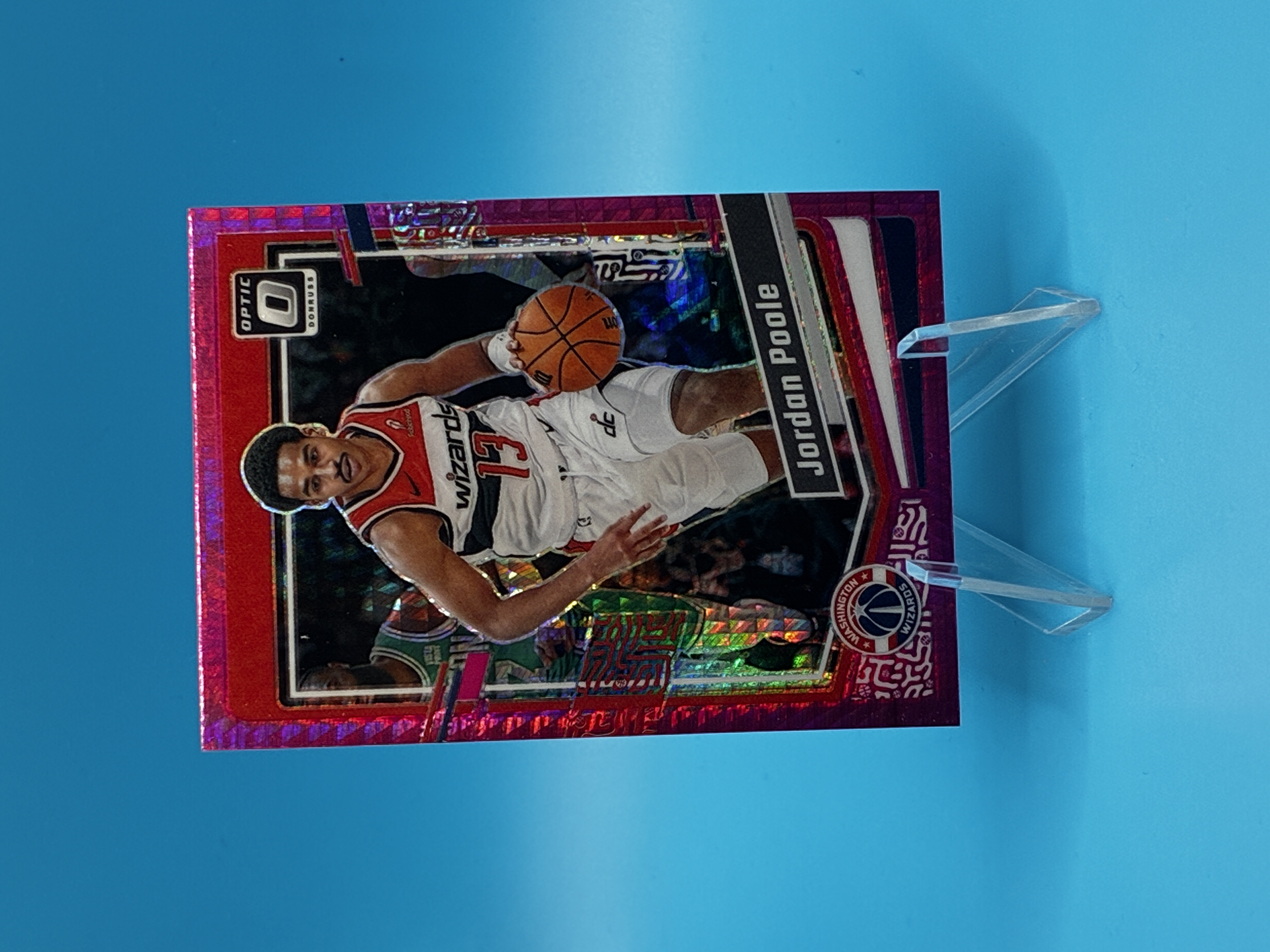 2023/2024 Panini Optic Jordan Poole Pink Velocity #93 Washington Wizards – Vorderseite
